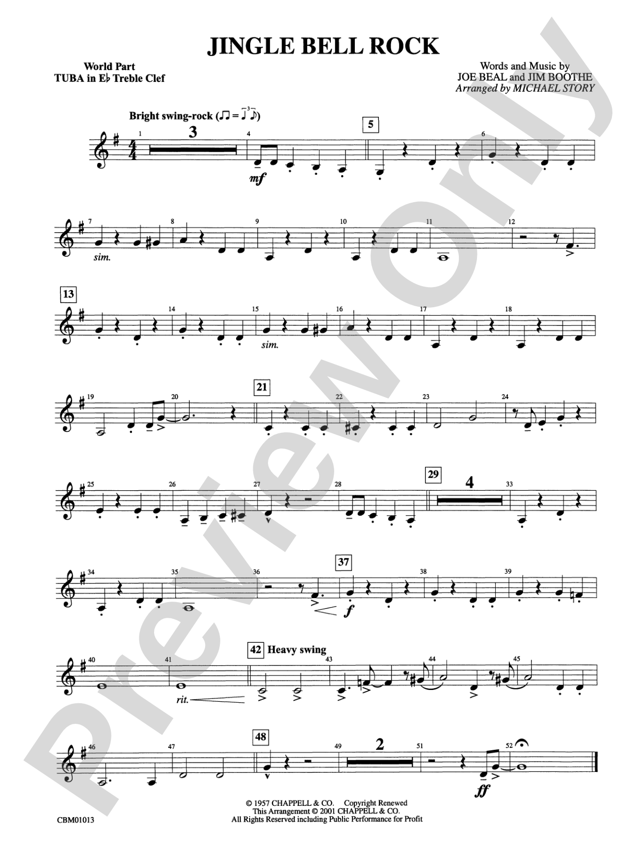 Jingle Bell Rock: WP E-flat Tuba T.C.