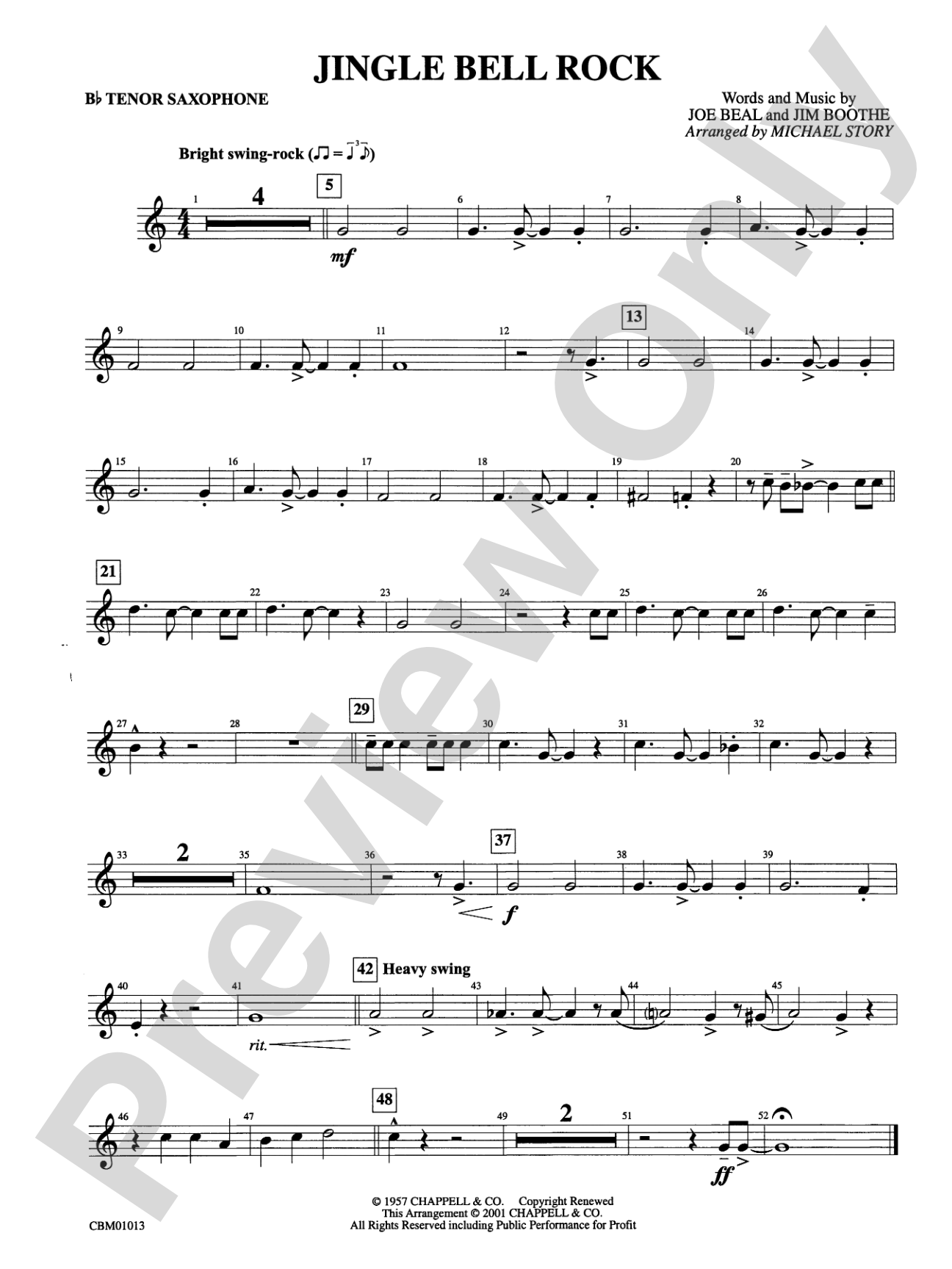 Jingle Bell Rock: B-flat Tenor Saxophone