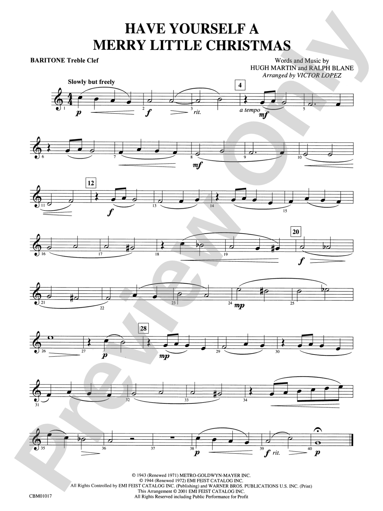 Have Yourself a Merry Little Christmas: Baritone T.C.
