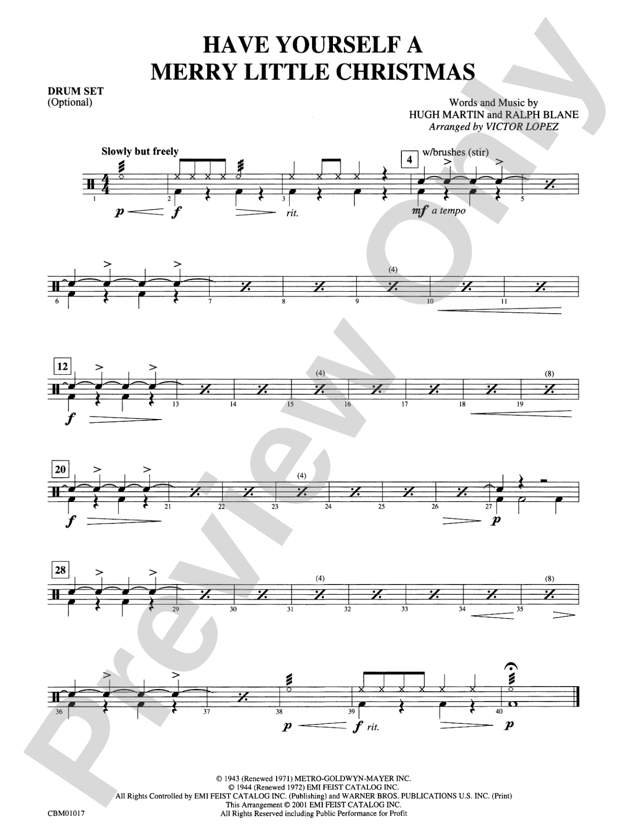 Have Yourself a Merry Little Christmas: Drums