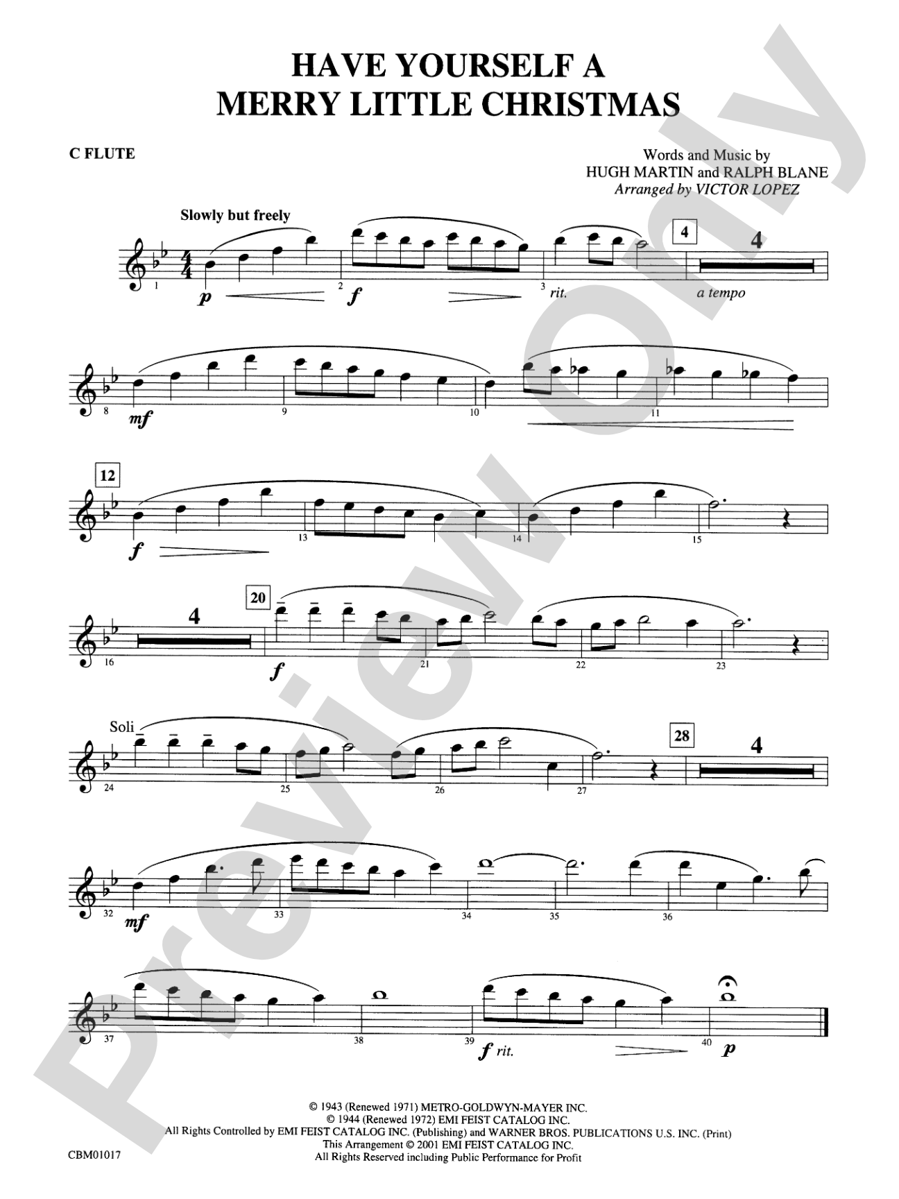 Have Yourself a Merry Little Christmas: Flute