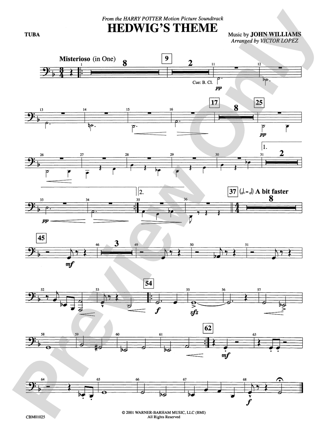 Hedwig's Theme (from Harry Potter): Tuba