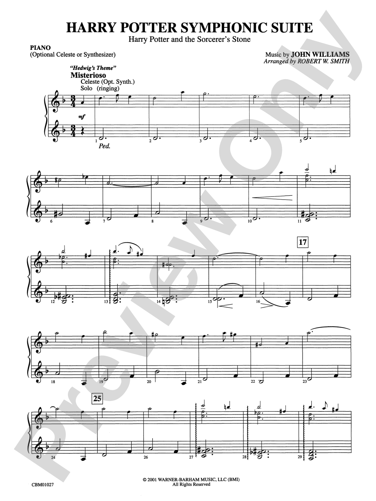 Harry Potter Symphonic Suite: Piano Accompaniment