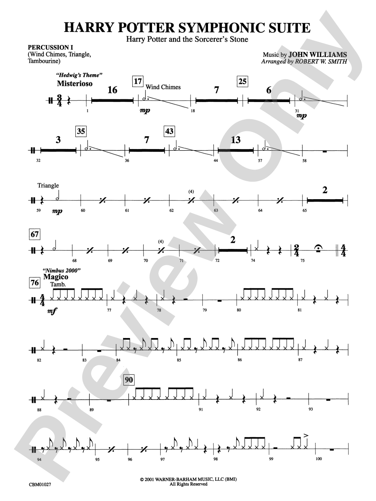 Harry Potter Symphonic Suite: 1st Percussion