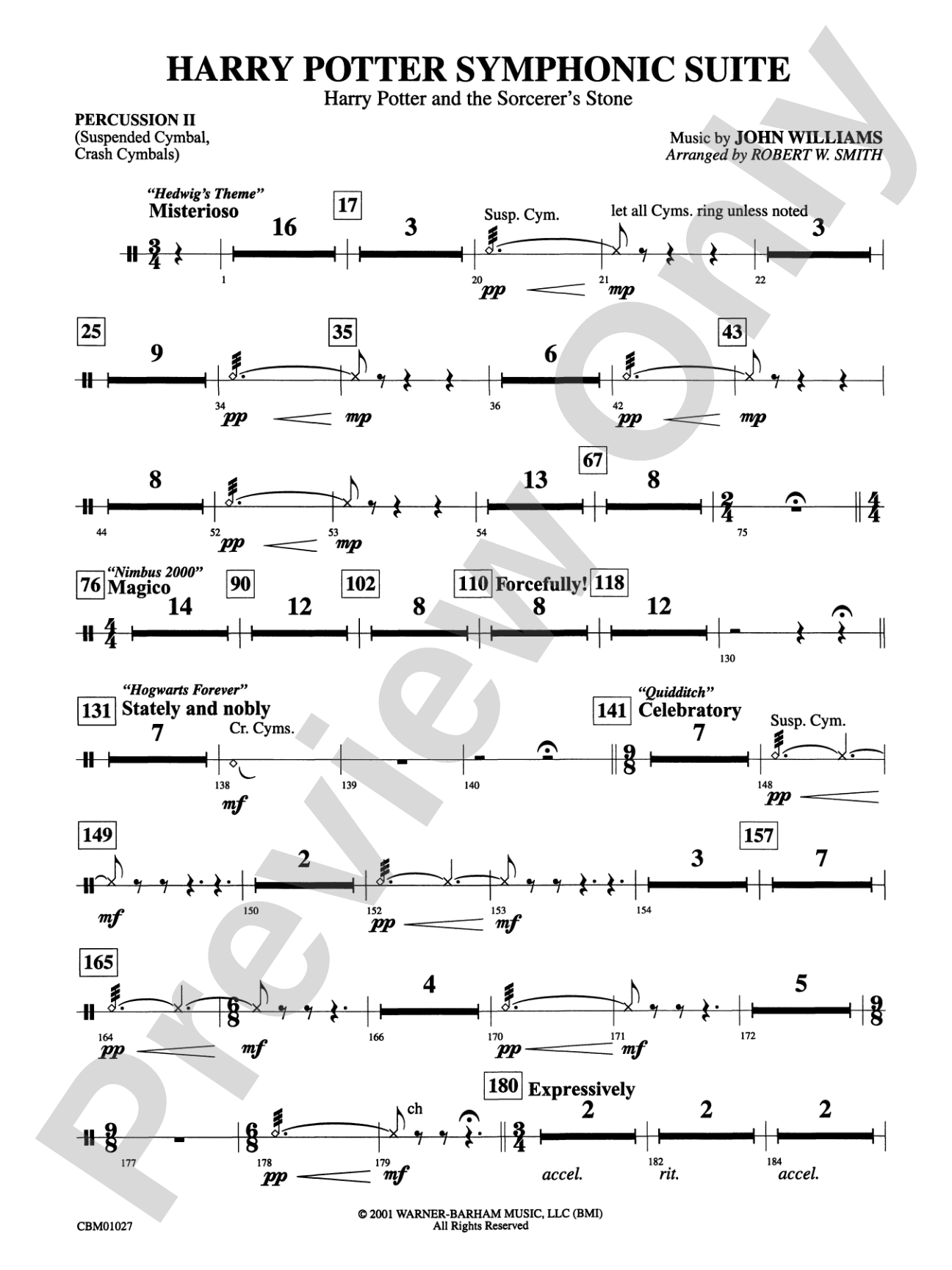 Harry Potter Symphonic Suite: 2nd Percussion