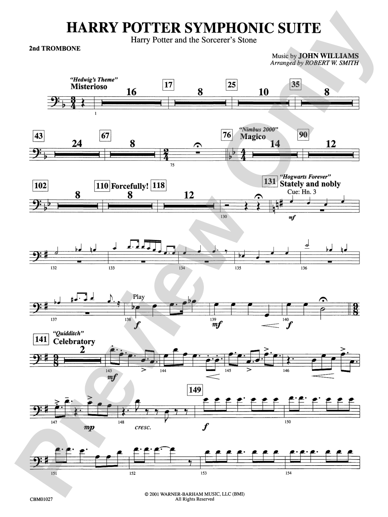 Harry Potter Symphonic Suite: 2nd Trombone