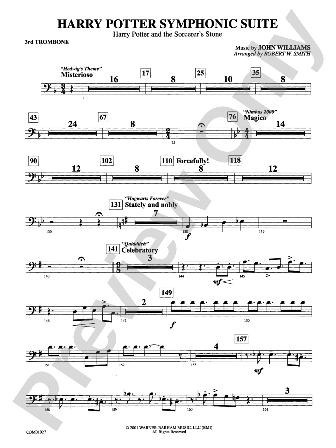 Harry Potter Symphonic Suite: 3rd Trombone