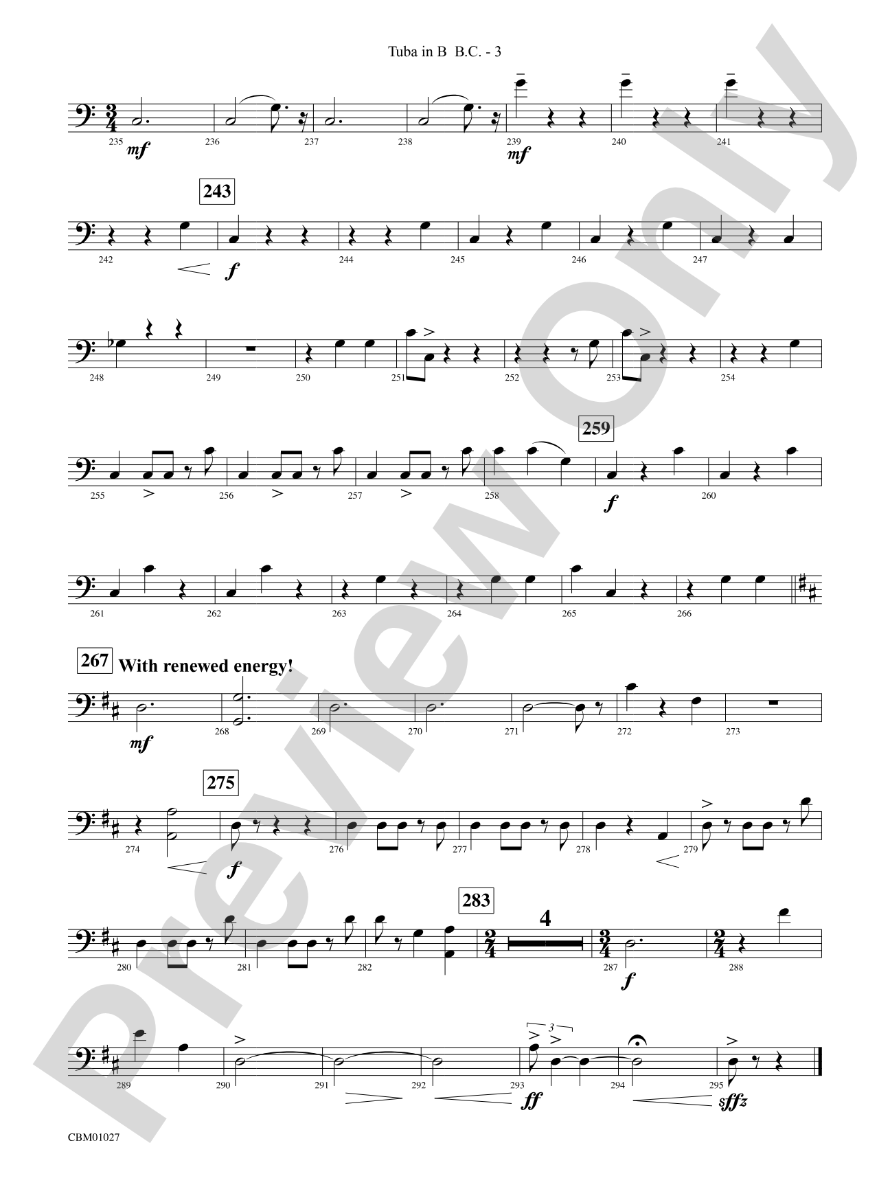 Harry Potter Symphonic Suite: (wp) B-flat Tuba B.C.