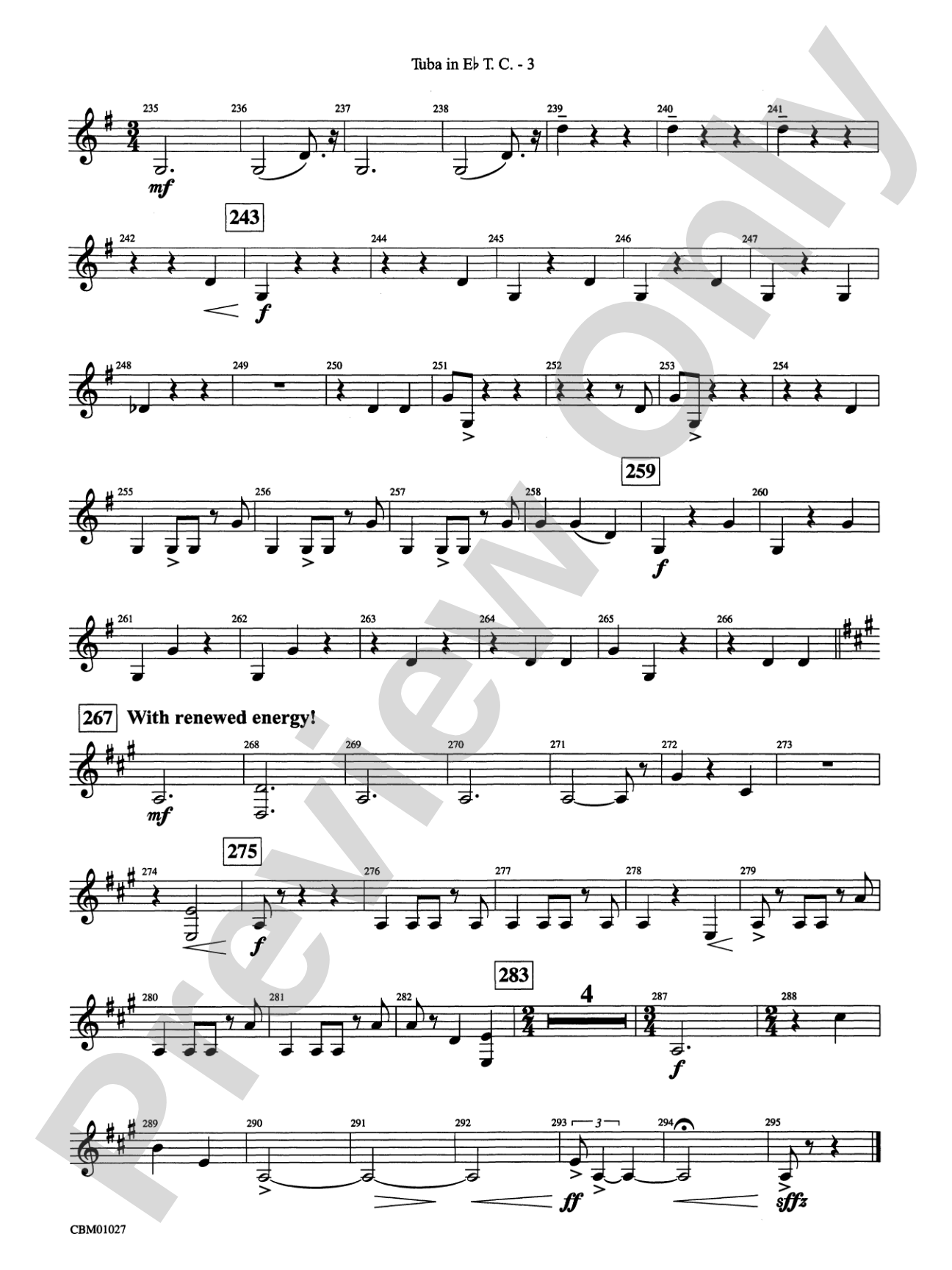 Harry Potter Symphonic Suite: (wp) E-flat Tuba T.C.