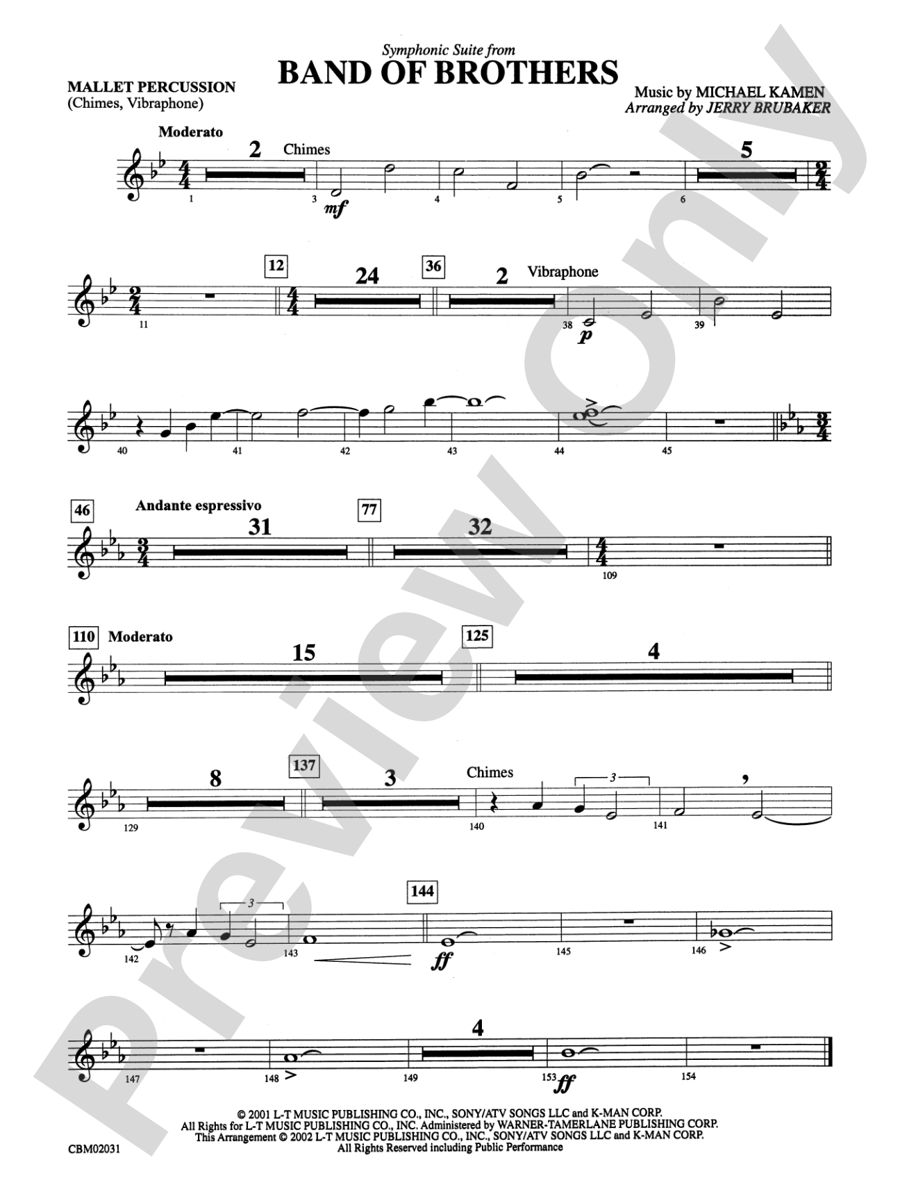 Band of Brothers, Symphonic Suite from: Mallets