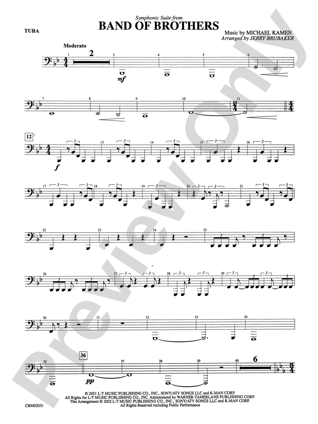Band of Brothers, Symphonic Suite from: Tuba