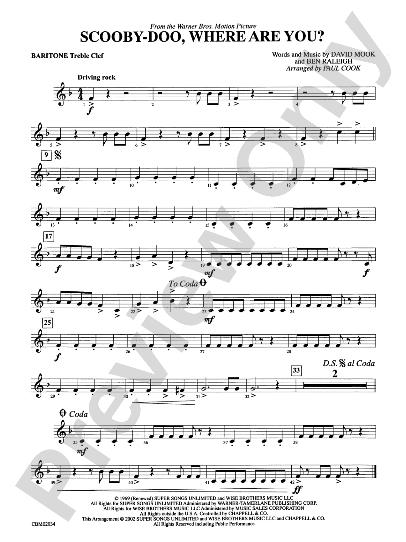 Scooby-Doo, Where Are You?, Theme from: Baritone T.C.