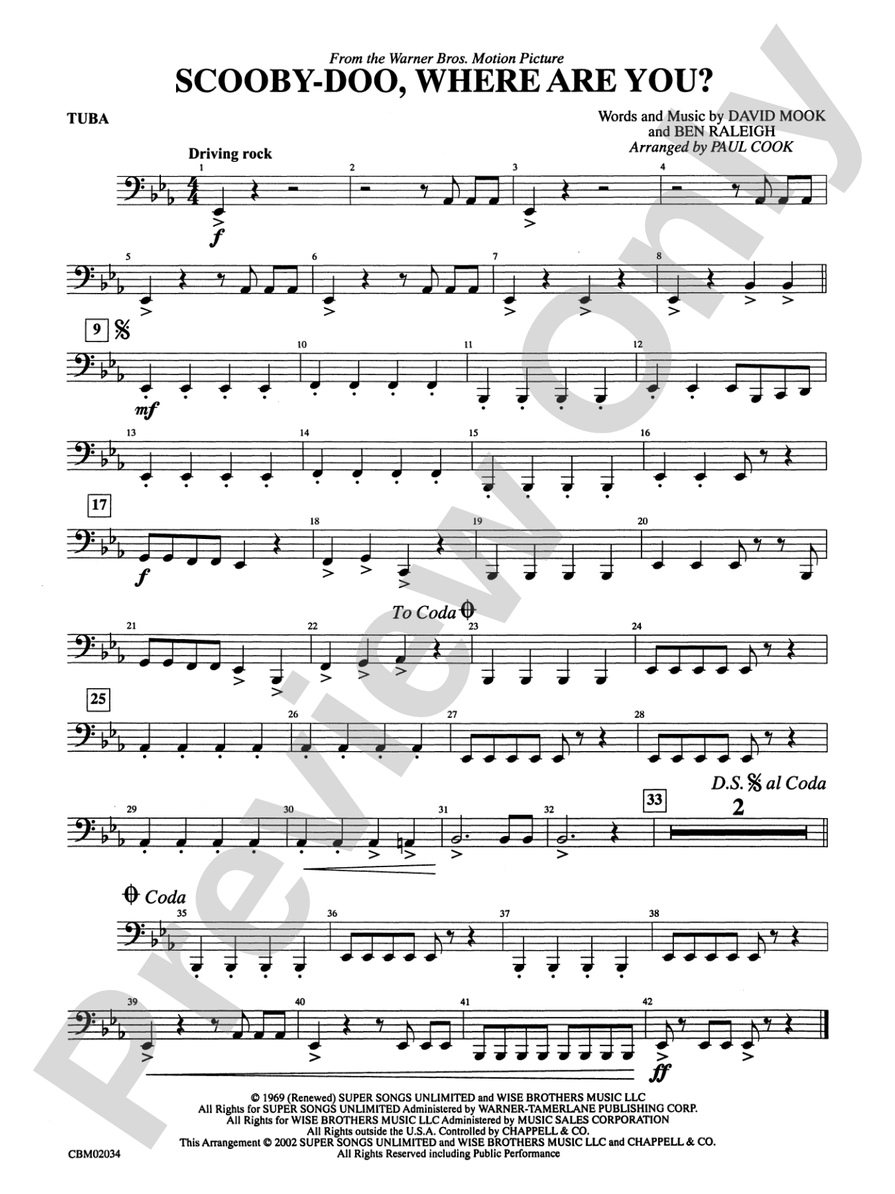 Scooby-Doo, Where Are You?, Theme from: Tuba