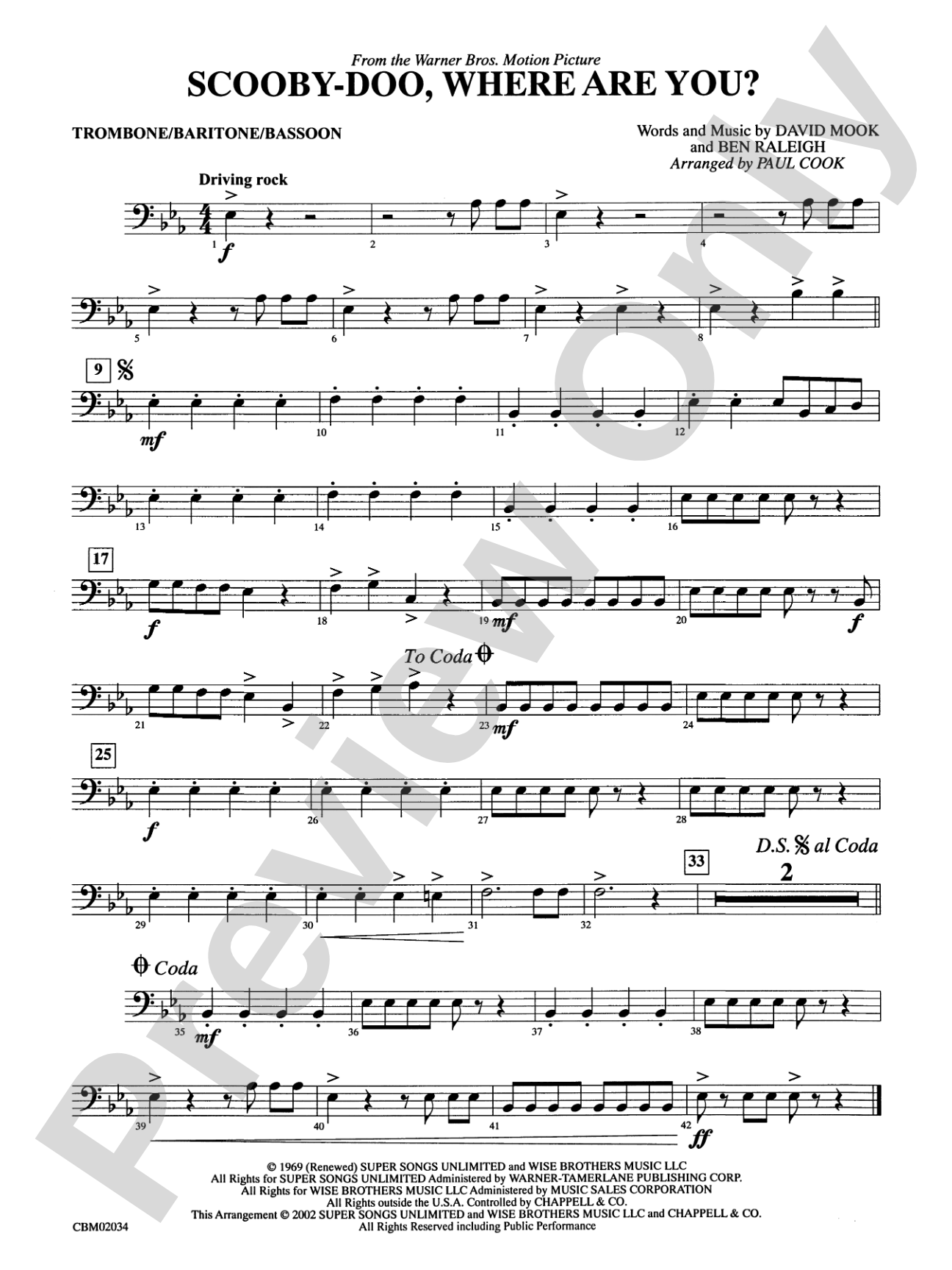 Scooby-Doo, Where Are You?, Theme from: 1st Trombone