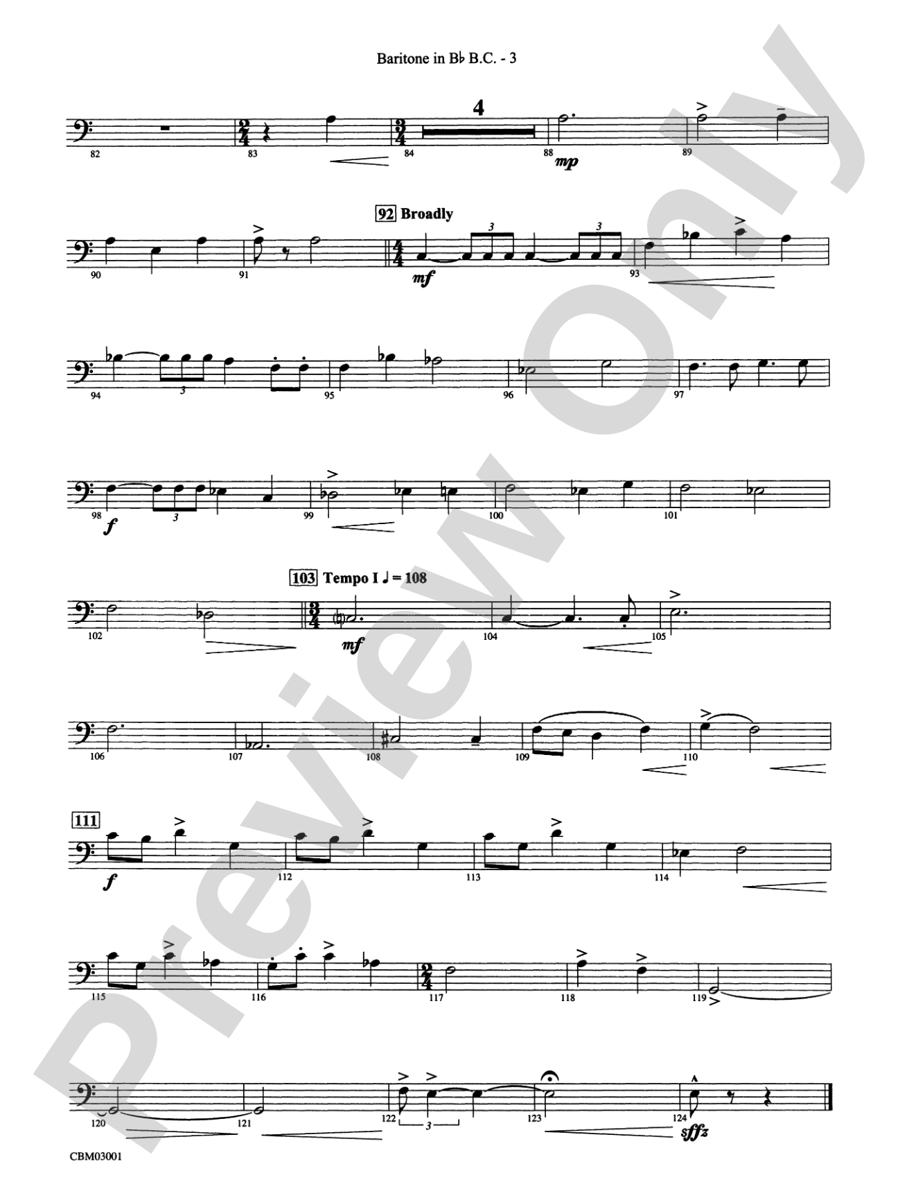 Harry's Wondrous World (from Harry Potter and the Chamber of Secrets): (wp) B-flat Baritone B.C.