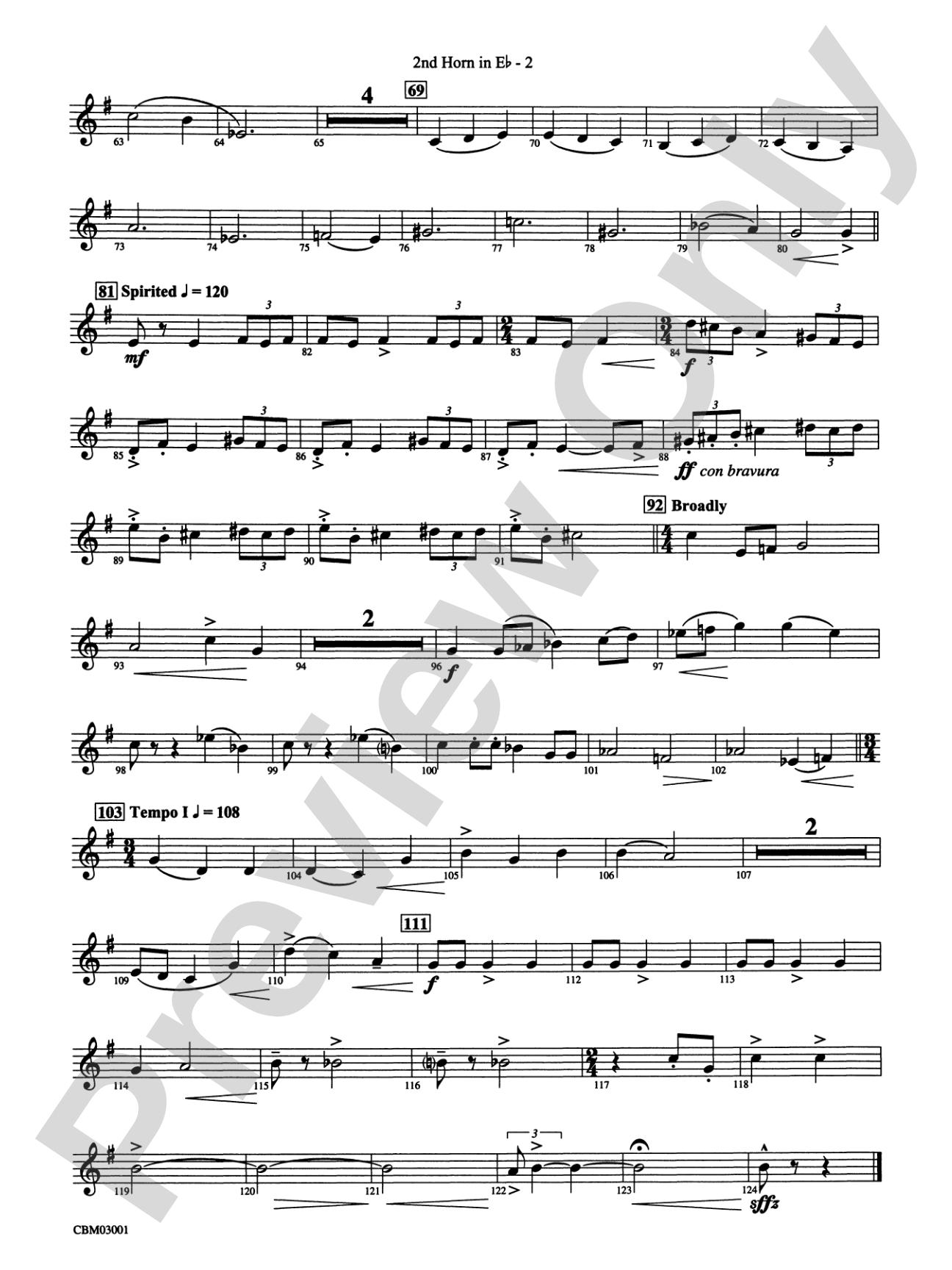 Harry's Wondrous World (from Harry Potter and the Chamber of Secrets): (wp) 2nd Horn in E-flat