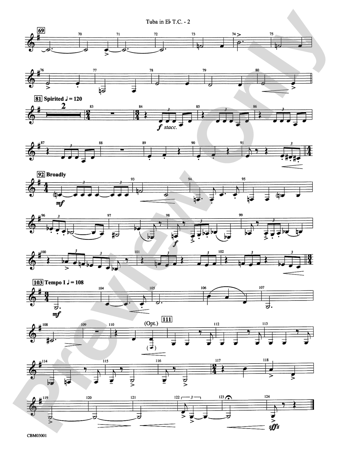 Harry's Wondrous World (from Harry Potter and the Chamber of Secrets): (wp) E-flat Tuba T.C.