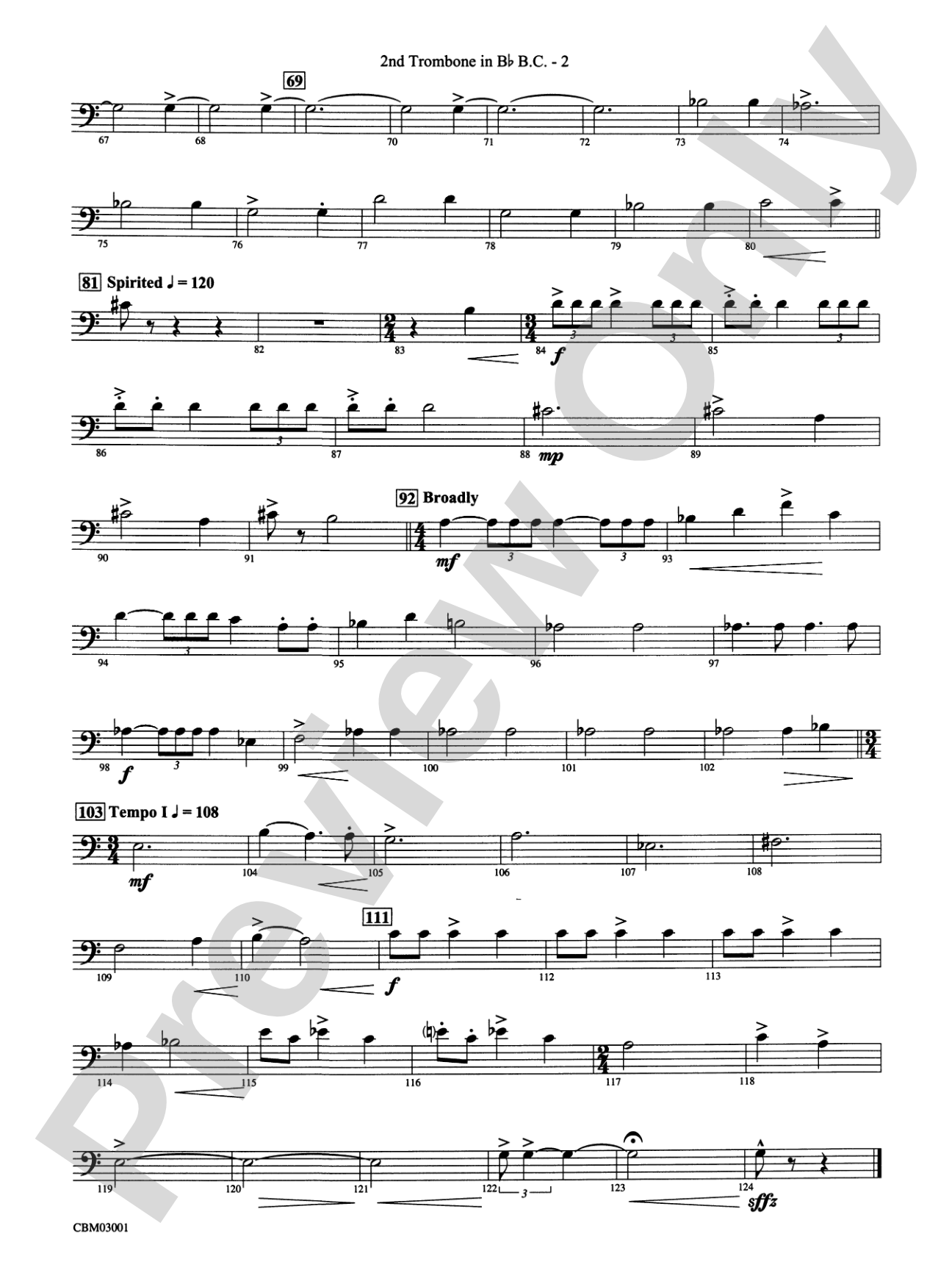 Harry's Wondrous World (from Harry Potter and the Chamber of Secrets): (wp) 2nd B-flat Trombone B.C.