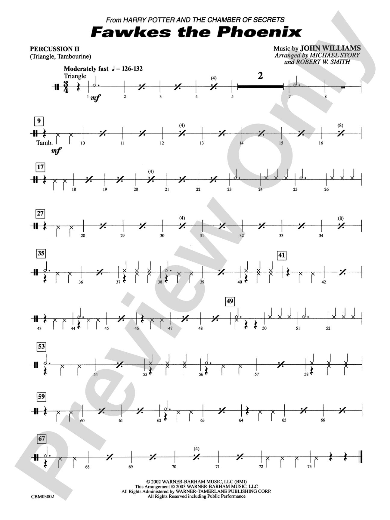 Fawkes the Phoenix (from Harry Potter and the Chamber of Secrets): 2nd Percussion