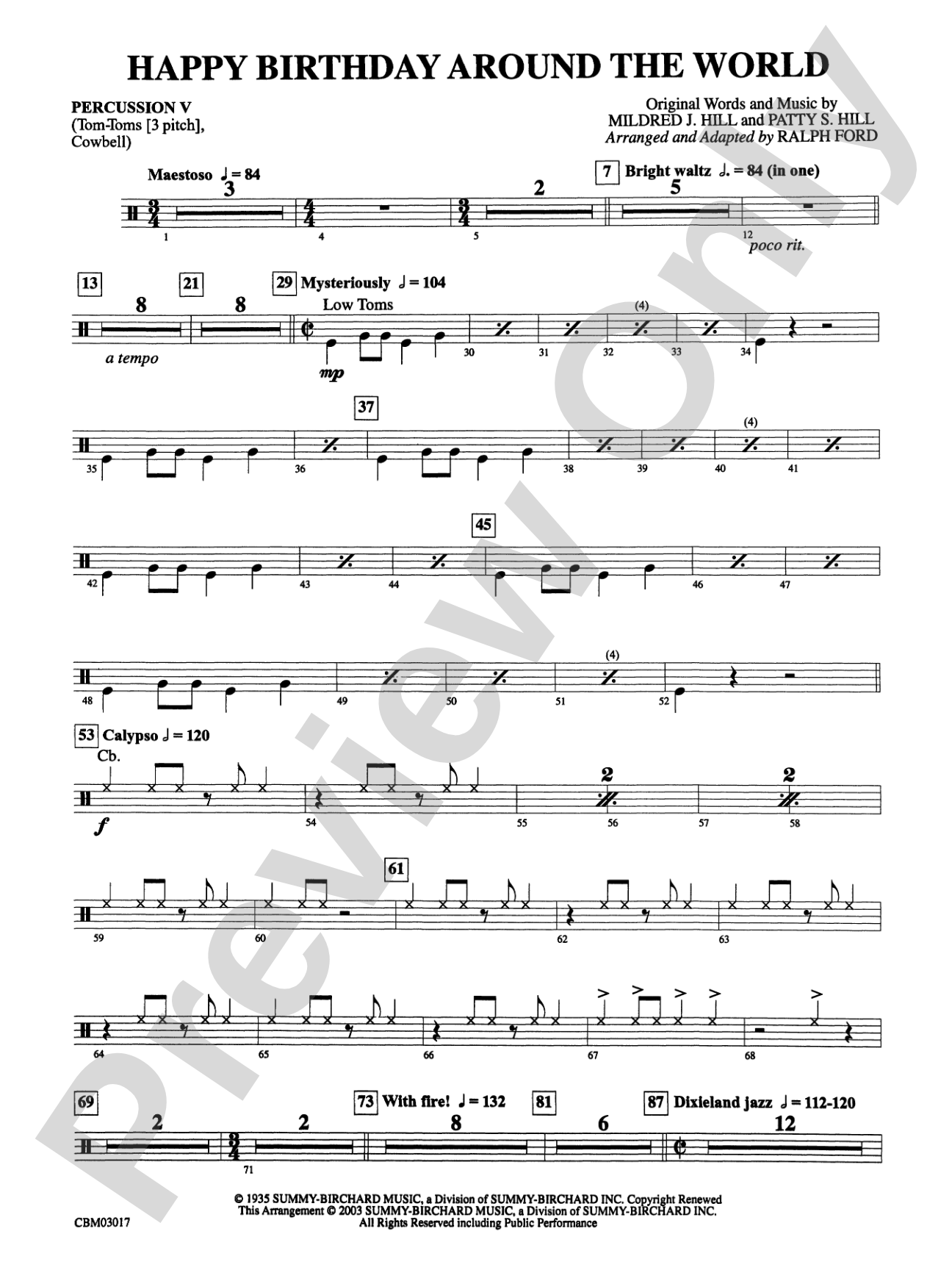 Happy Birthday Around the World: 5th Percussion