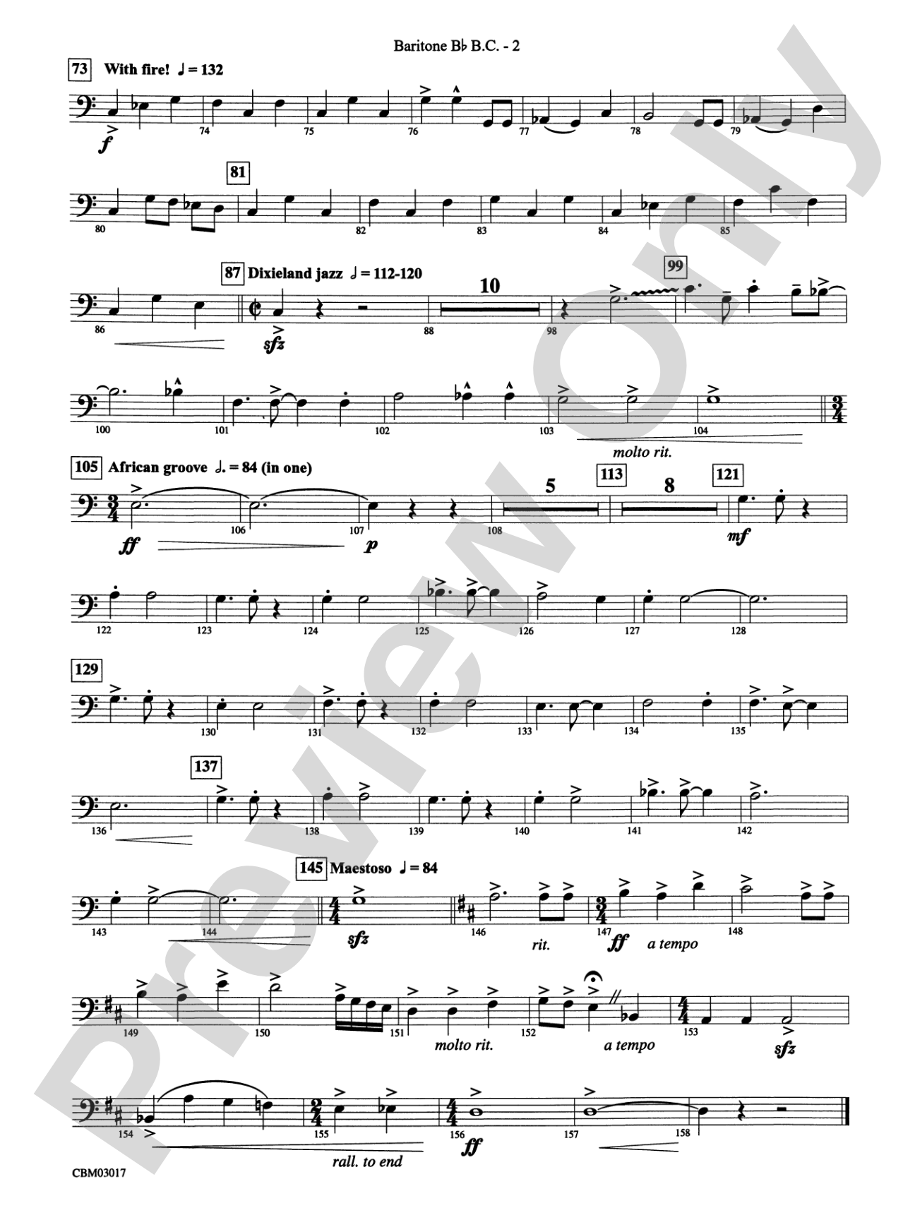Happy Birthday Around the World: (wp) B-flat Baritone B.C.