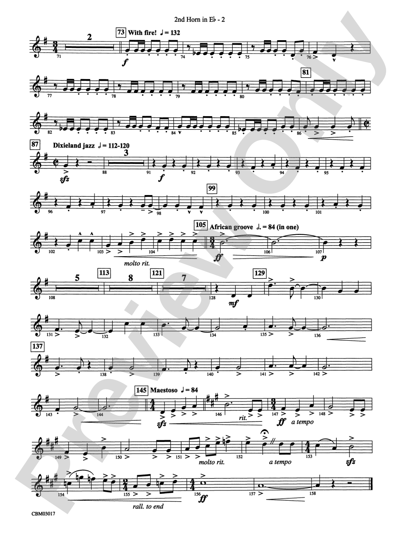 Happy Birthday Around the World: (wp) 2nd Horn in E-flat