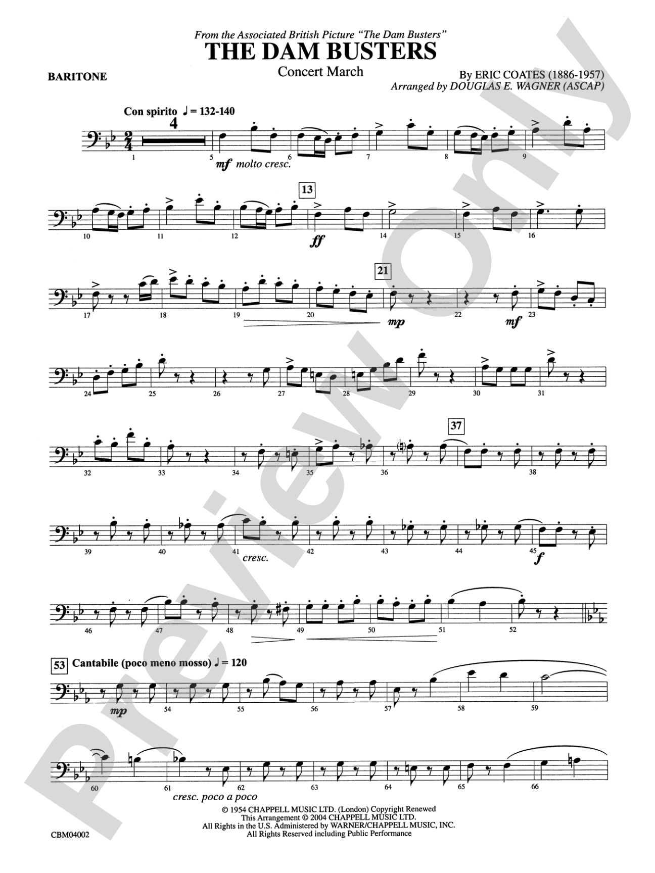 The Dam Busters Concert March: Baritone B.C.