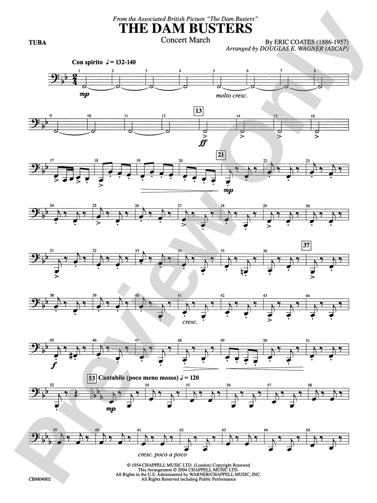 The Dam Busters Concert March: Tuba