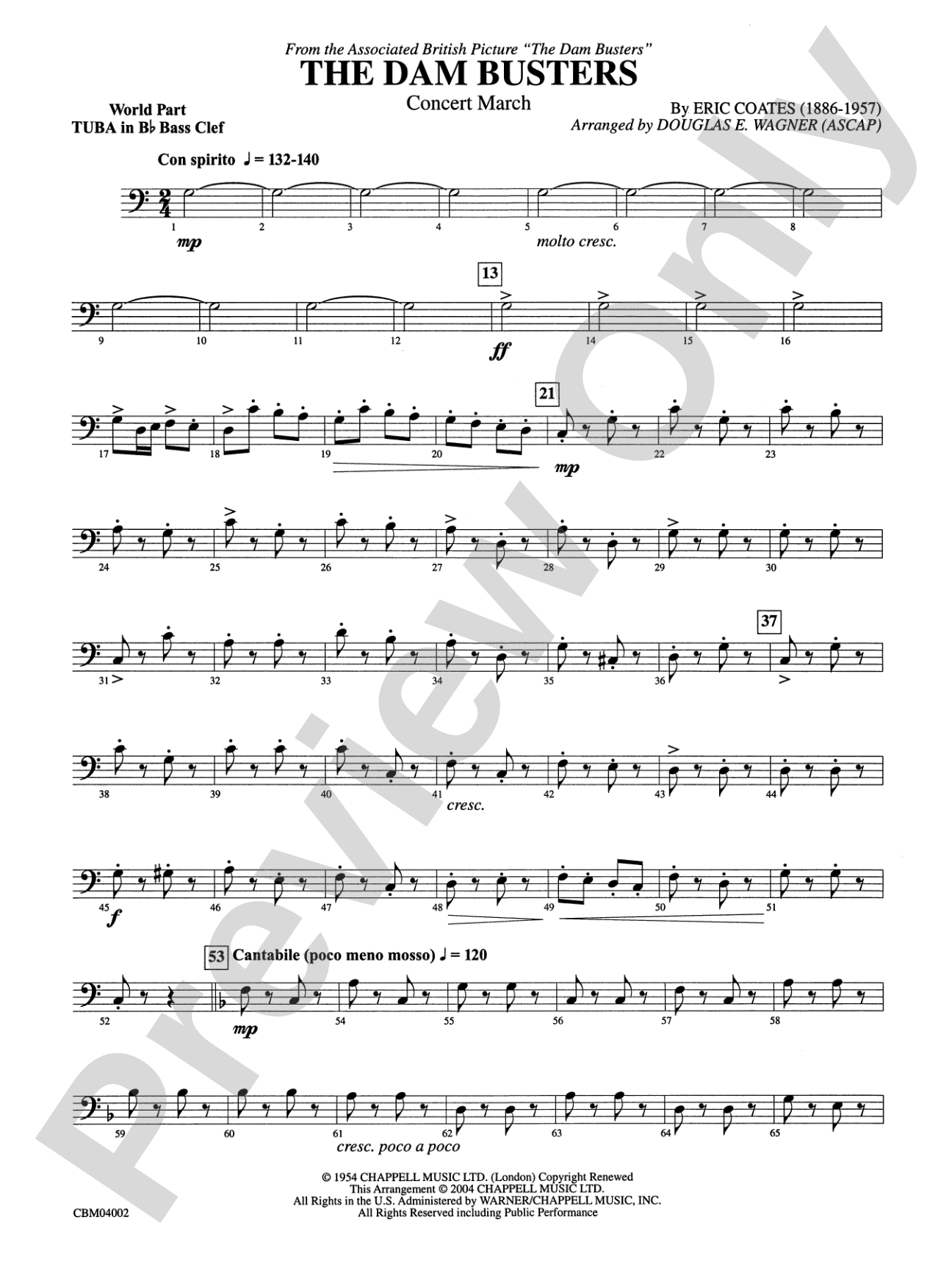 The Dam Busters Concert March: WP B-flat Tuba B.C.