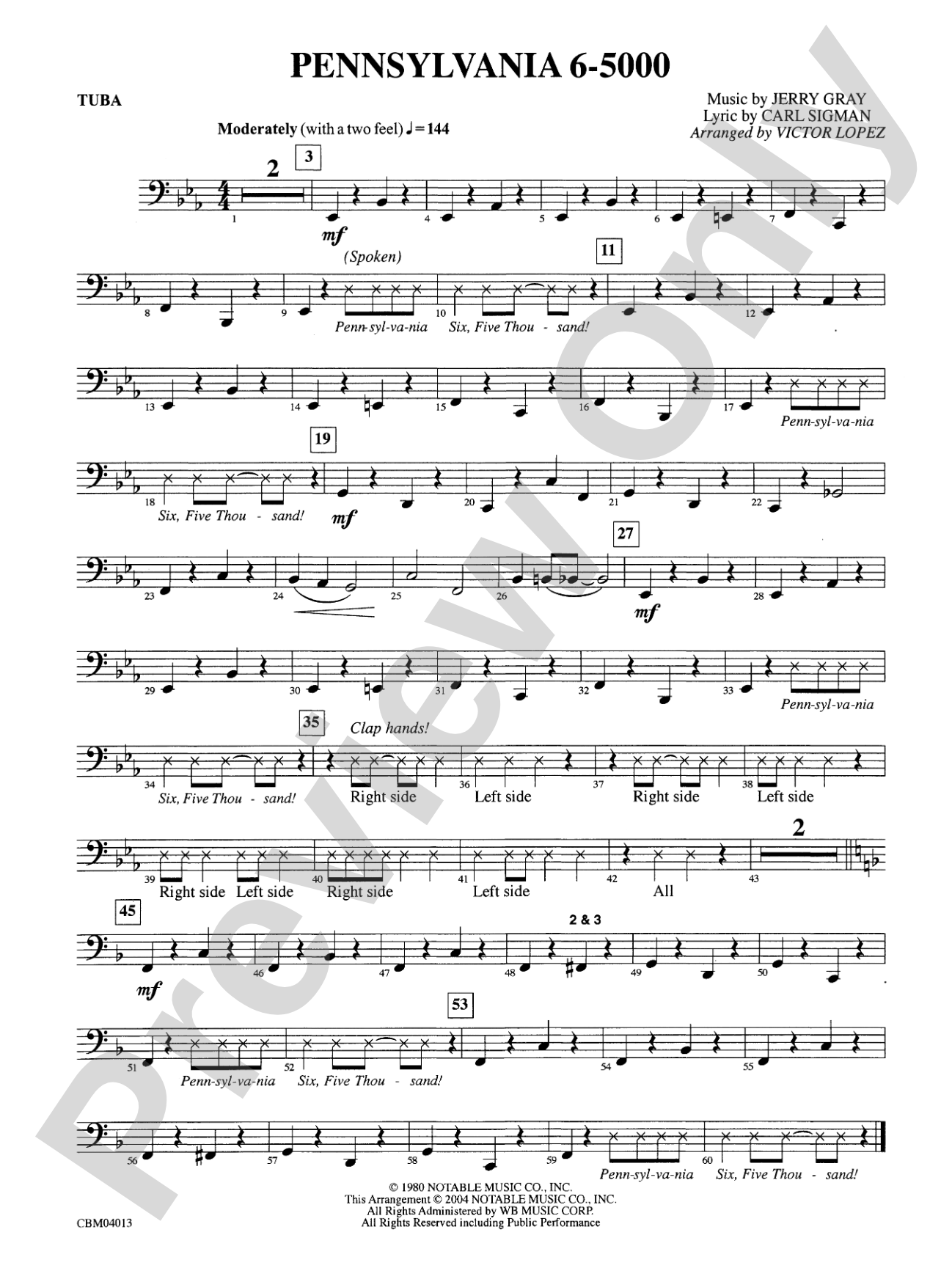 Pennsylvania 6-5000: Tuba