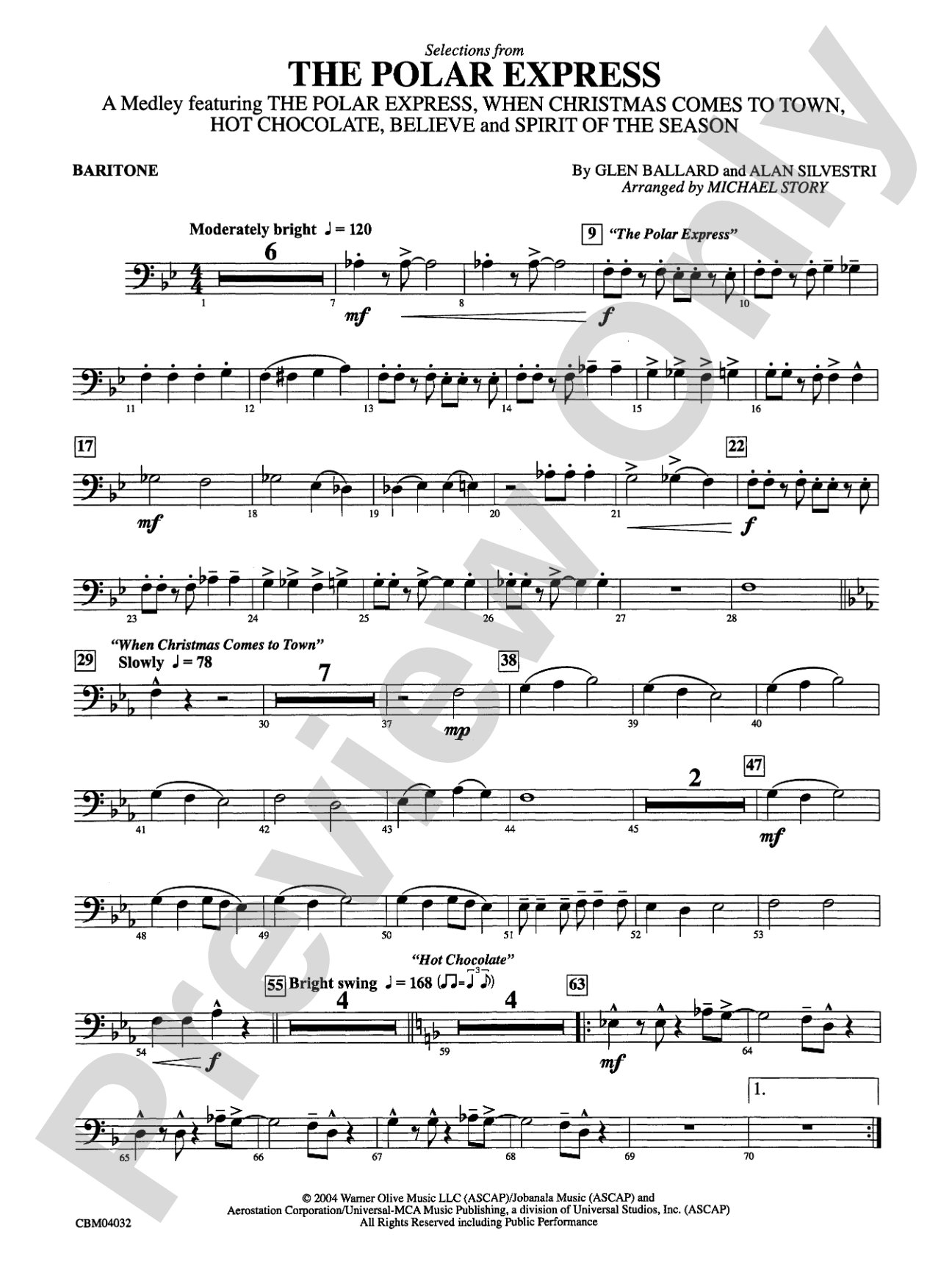 The Polar Express, Selections from: Baritone B.C.