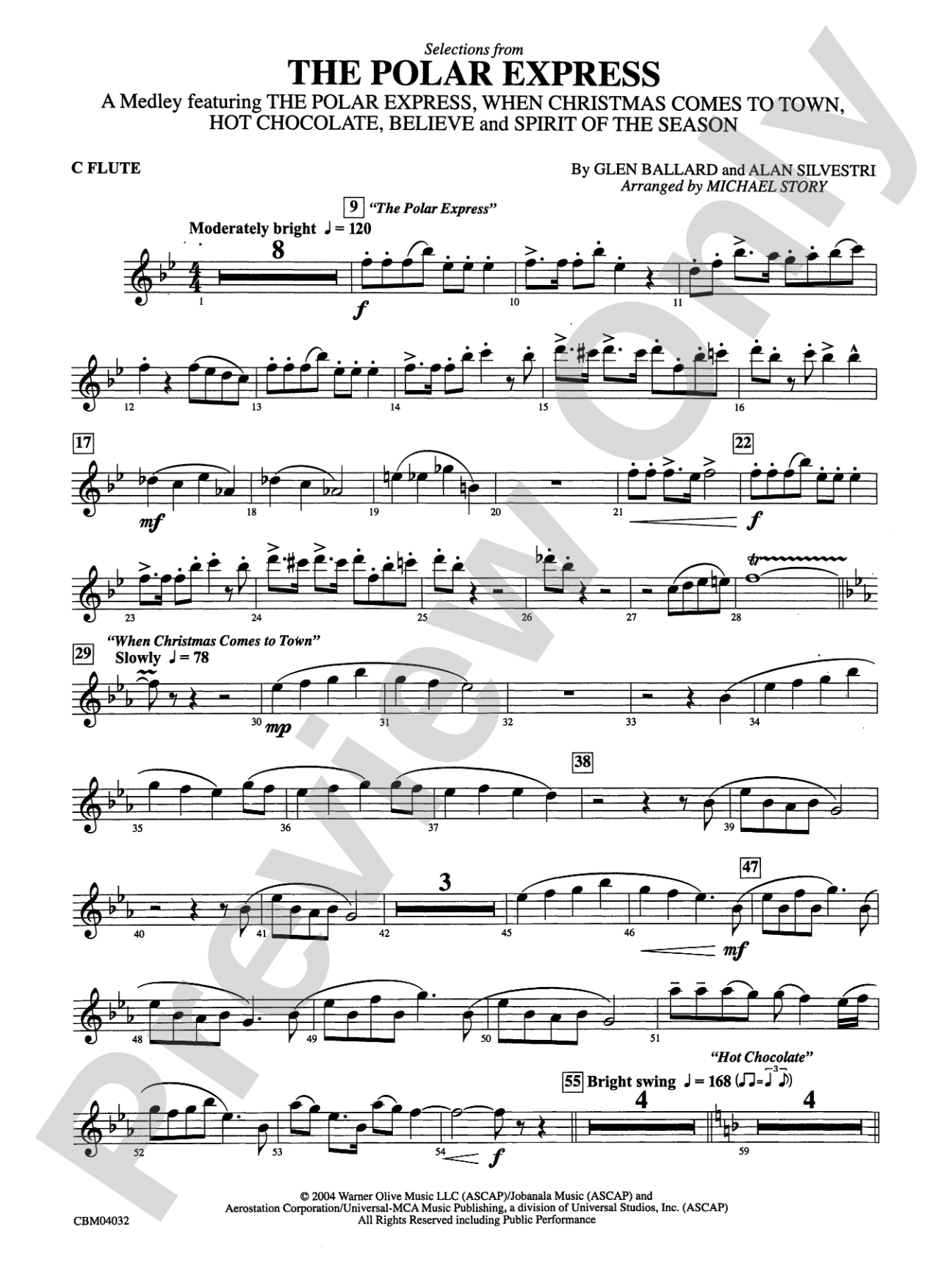 The Polar Express, Selections from: Flute