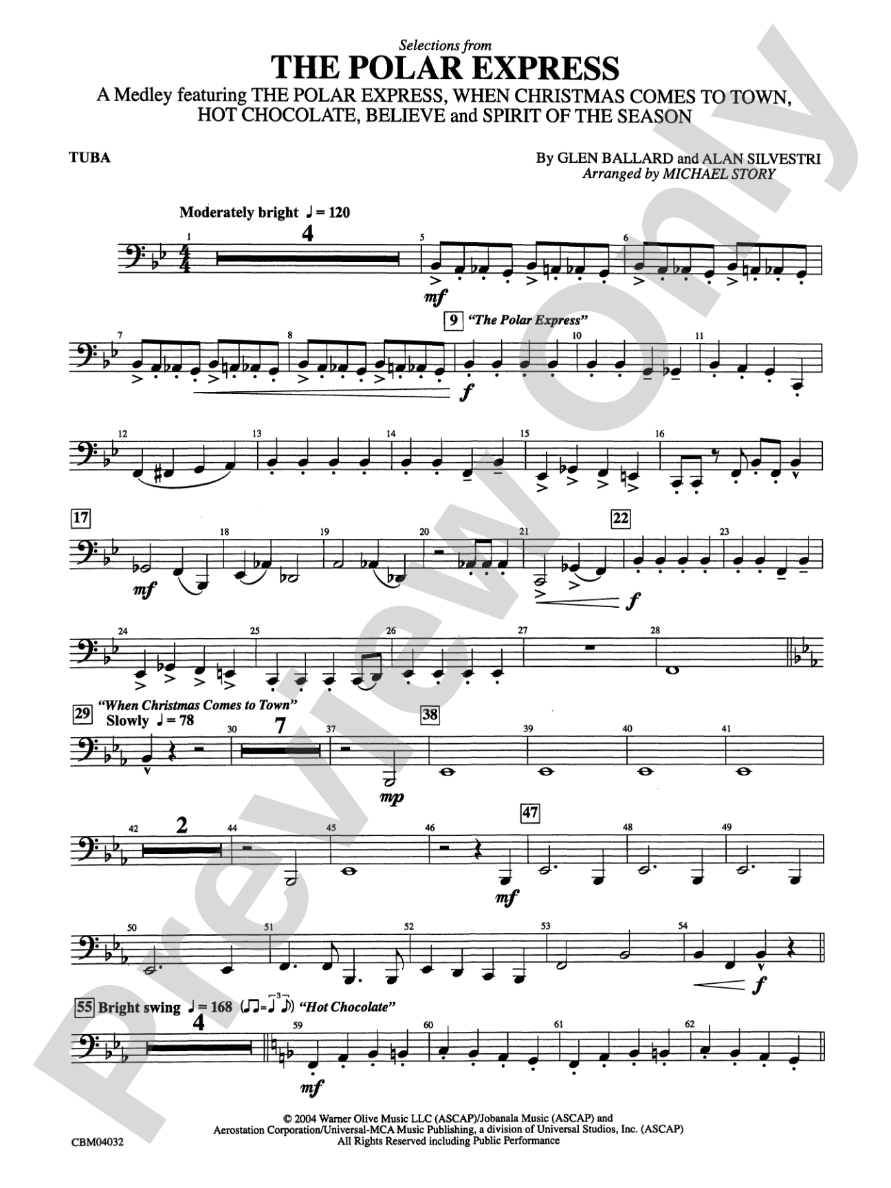 The Polar Express, Selections from: Tuba