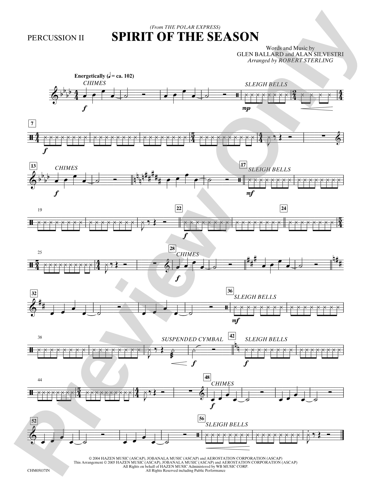 Spirit of the Season: 2nd Percussion: Choral Instrumental Parts