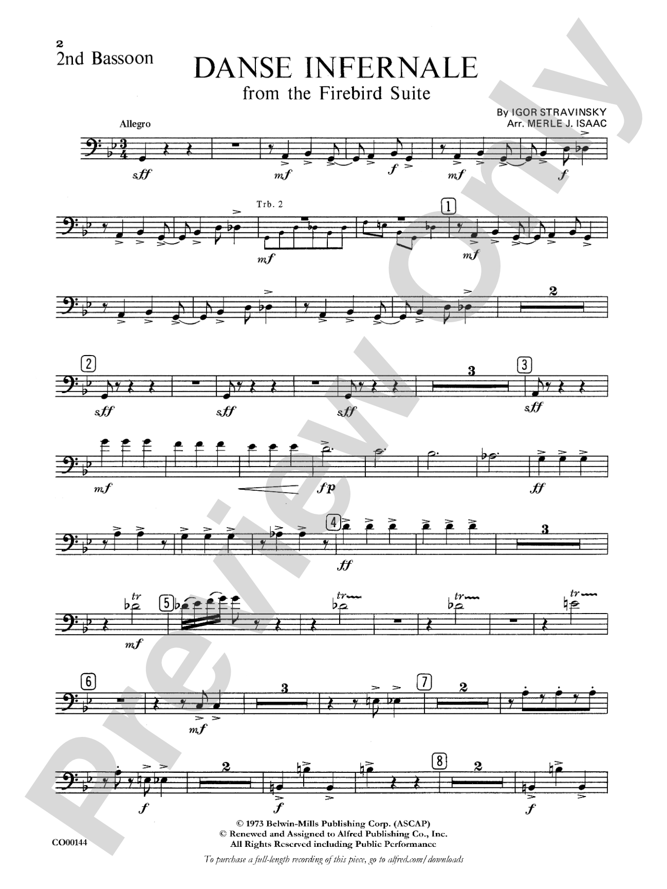 Danse Infernale: 2nd Bassoon