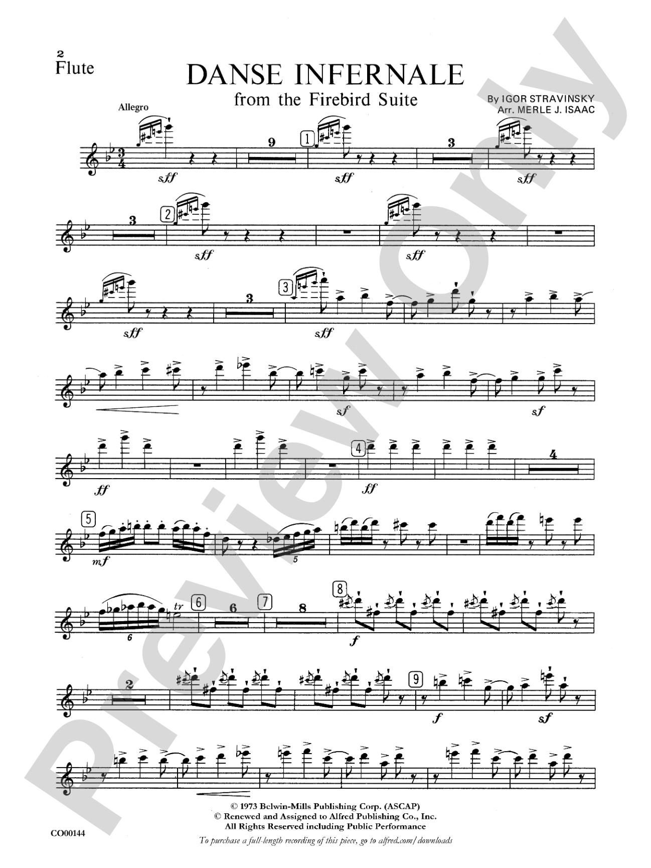 Danse Infernale: Flute