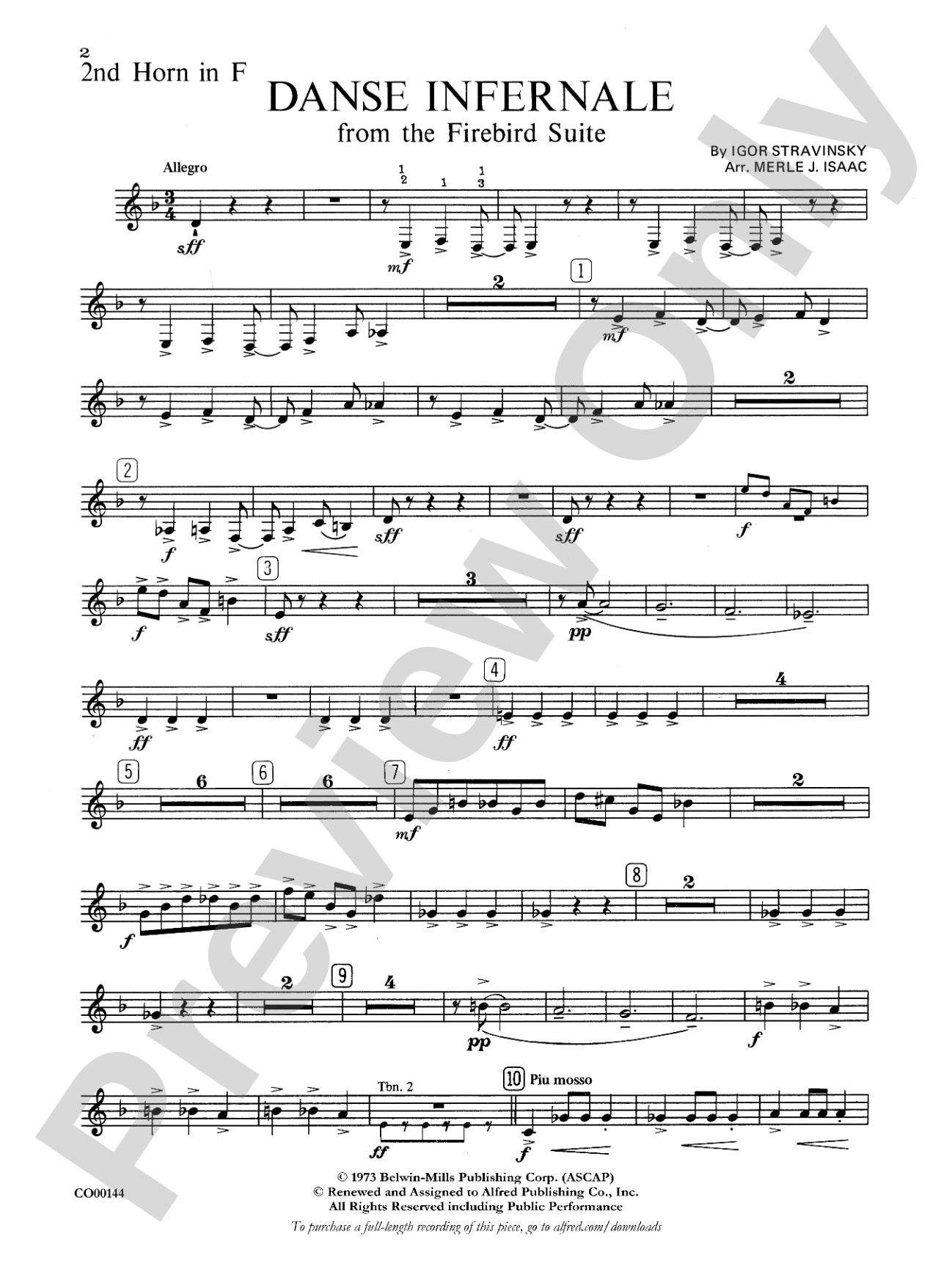 Danse Infernale: 2nd F Horn