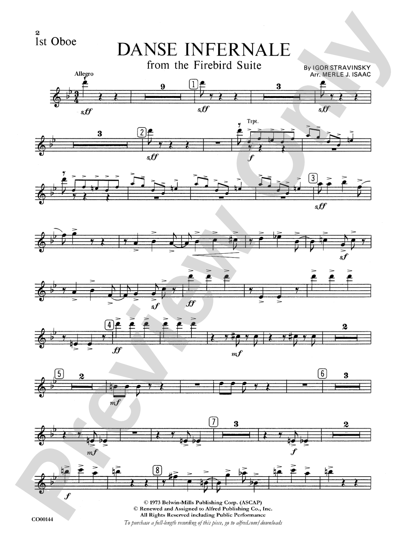 Danse Infernale: Oboe