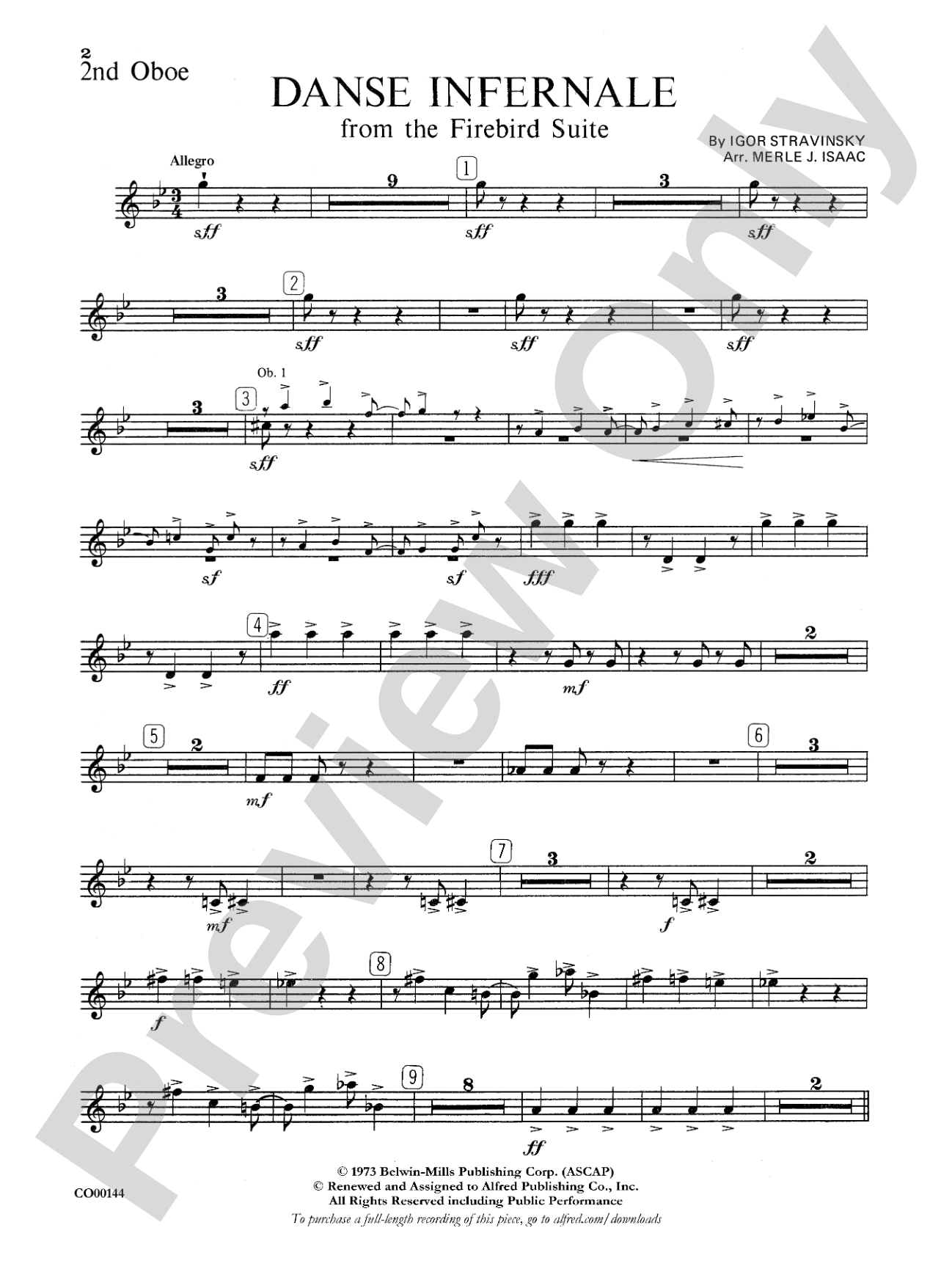 Danse Infernale: 2nd Oboe