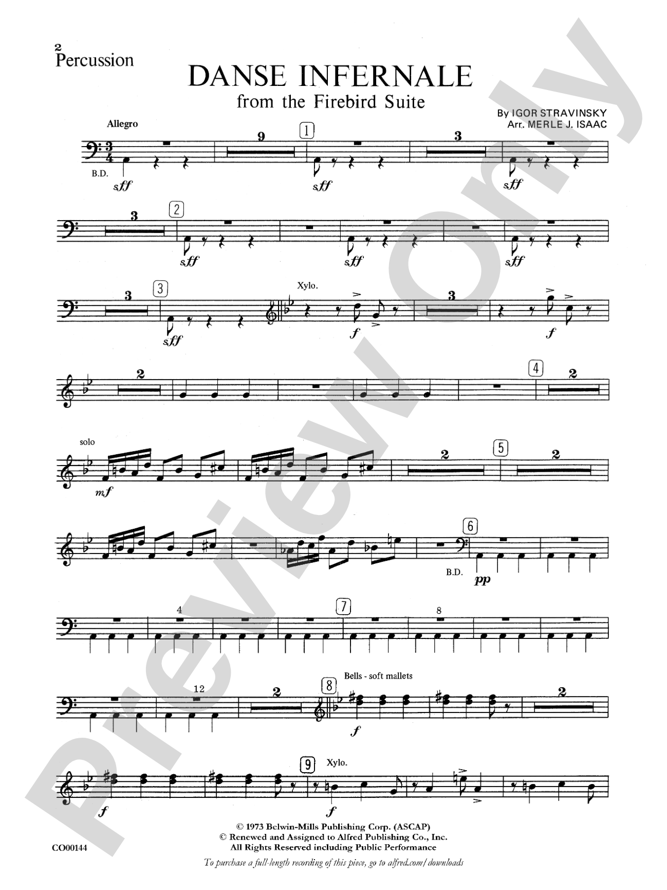 Danse Infernale: 1st Percussion