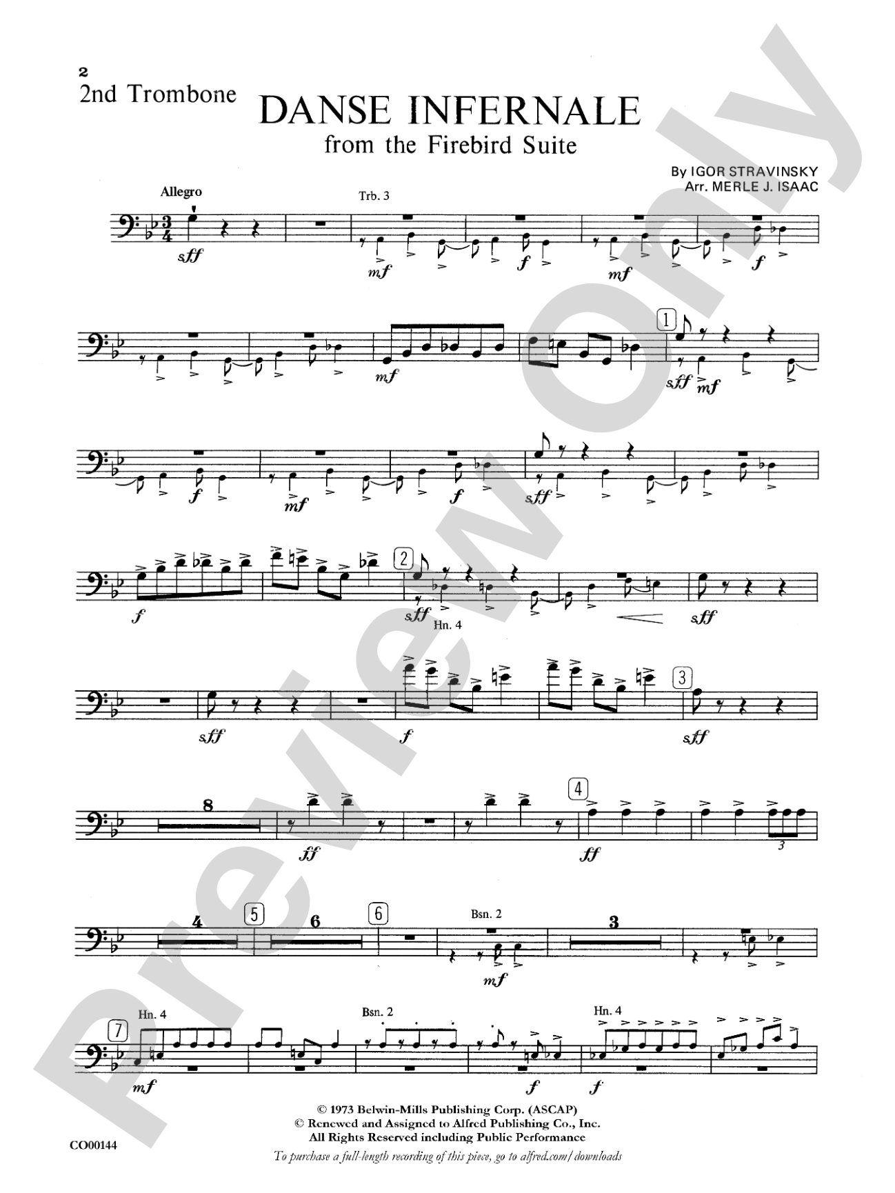 Danse Infernale: 2nd Trombone