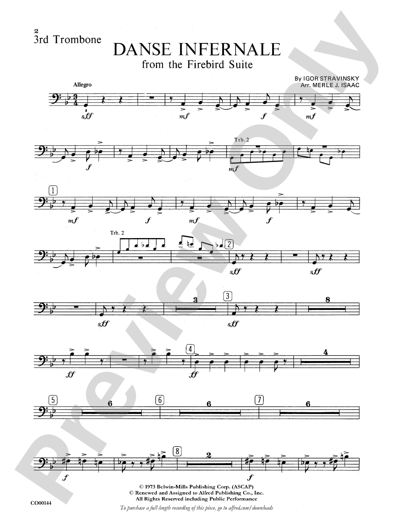 Danse Infernale: 3rd Trombone