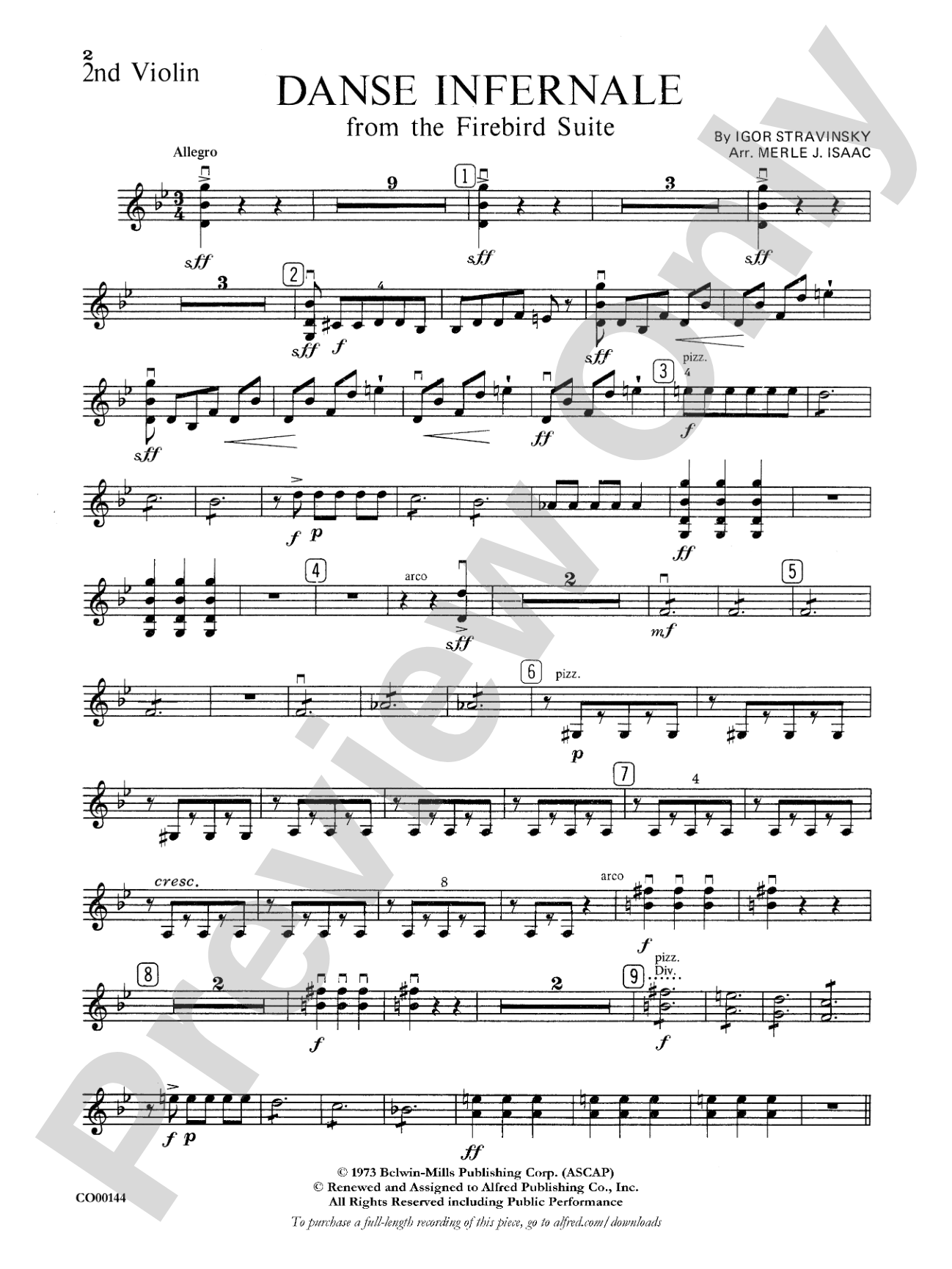 Danse Infernale: 2nd Violin