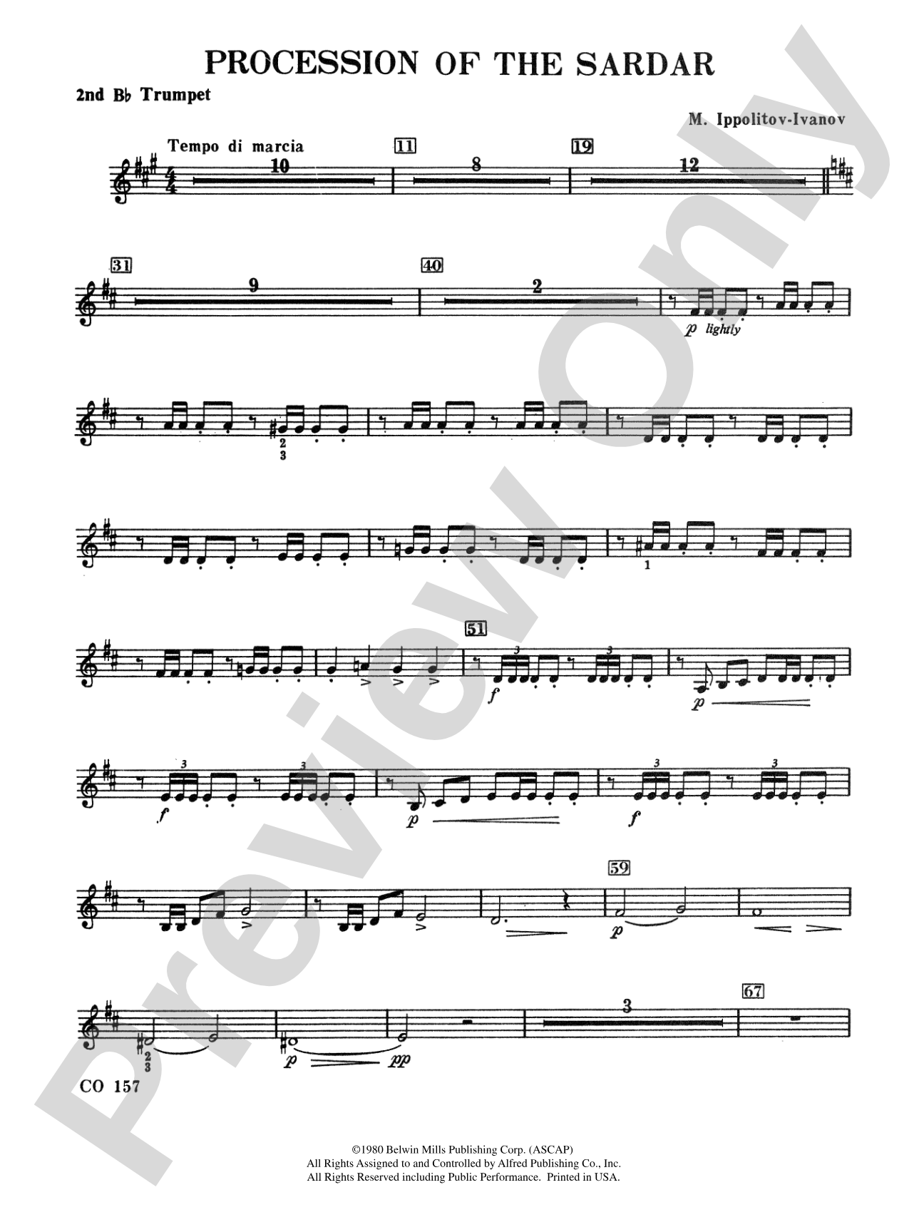 Procession of the Sardar: 2nd B-flat Trumpet