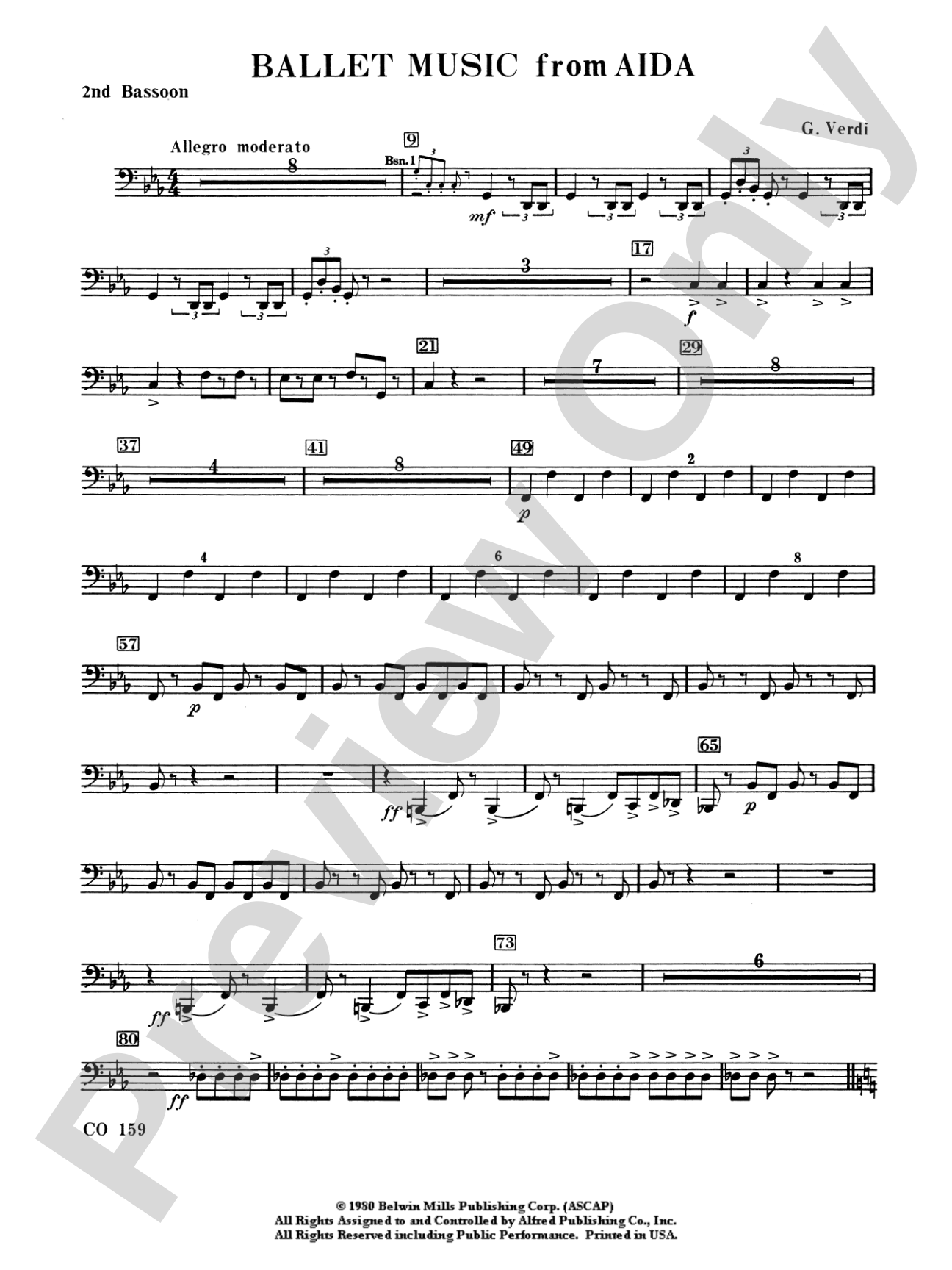Ballet Music from Aïda: 2nd Bassoon