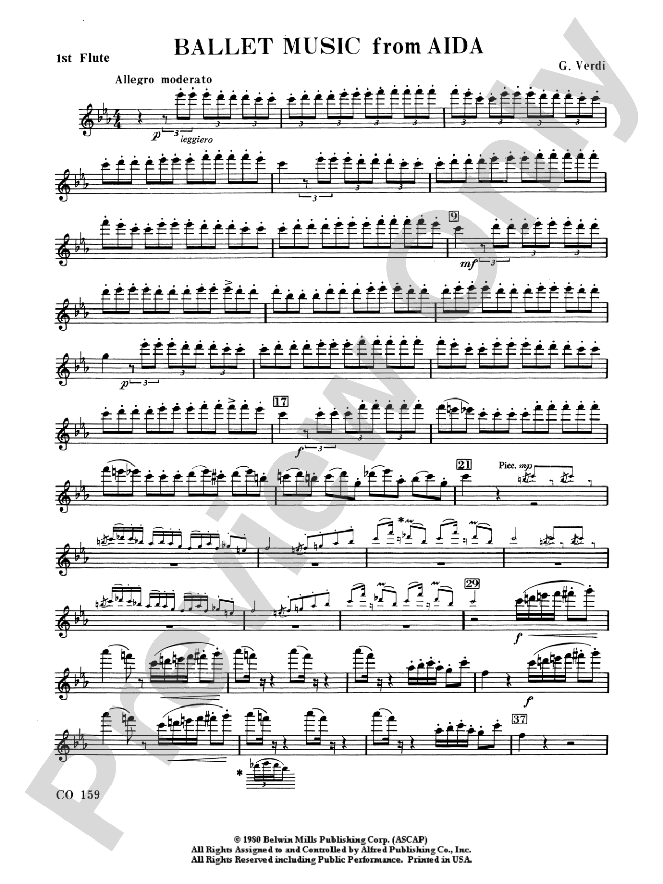 Ballet Music from Aïda: Flute