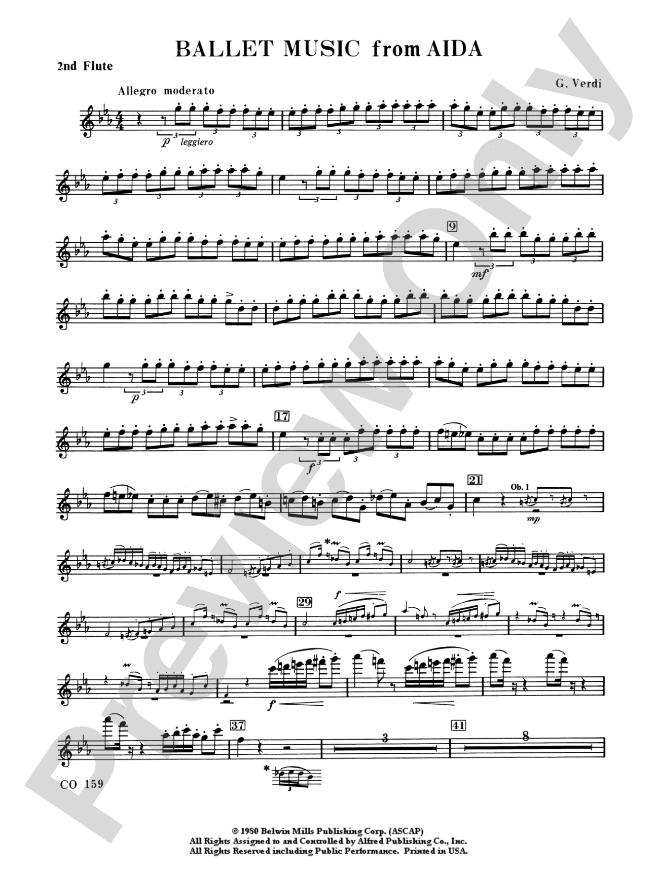 Ballet Music from Aïda: 2nd Flute