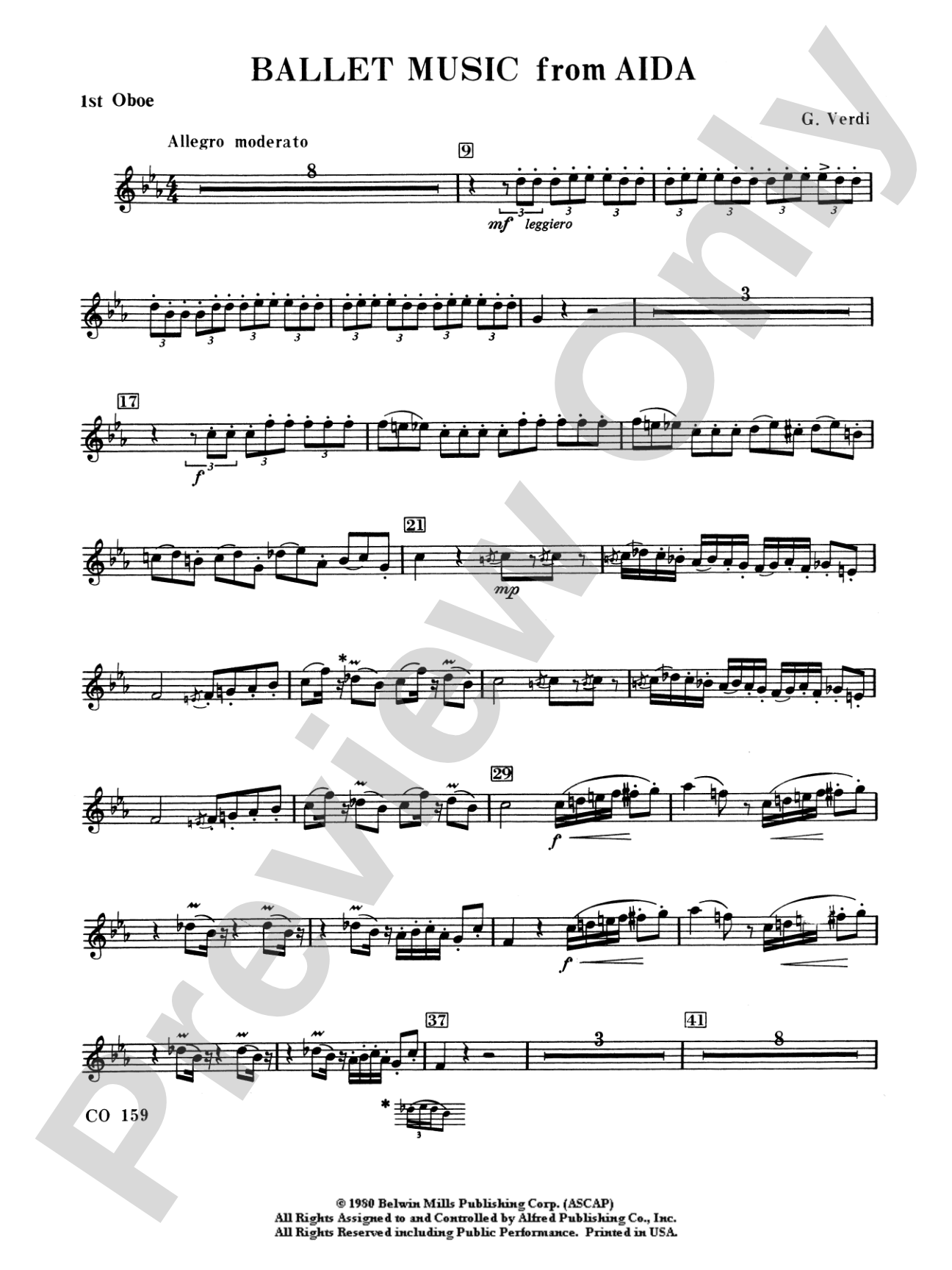 Ballet Music from Aïda: Oboe