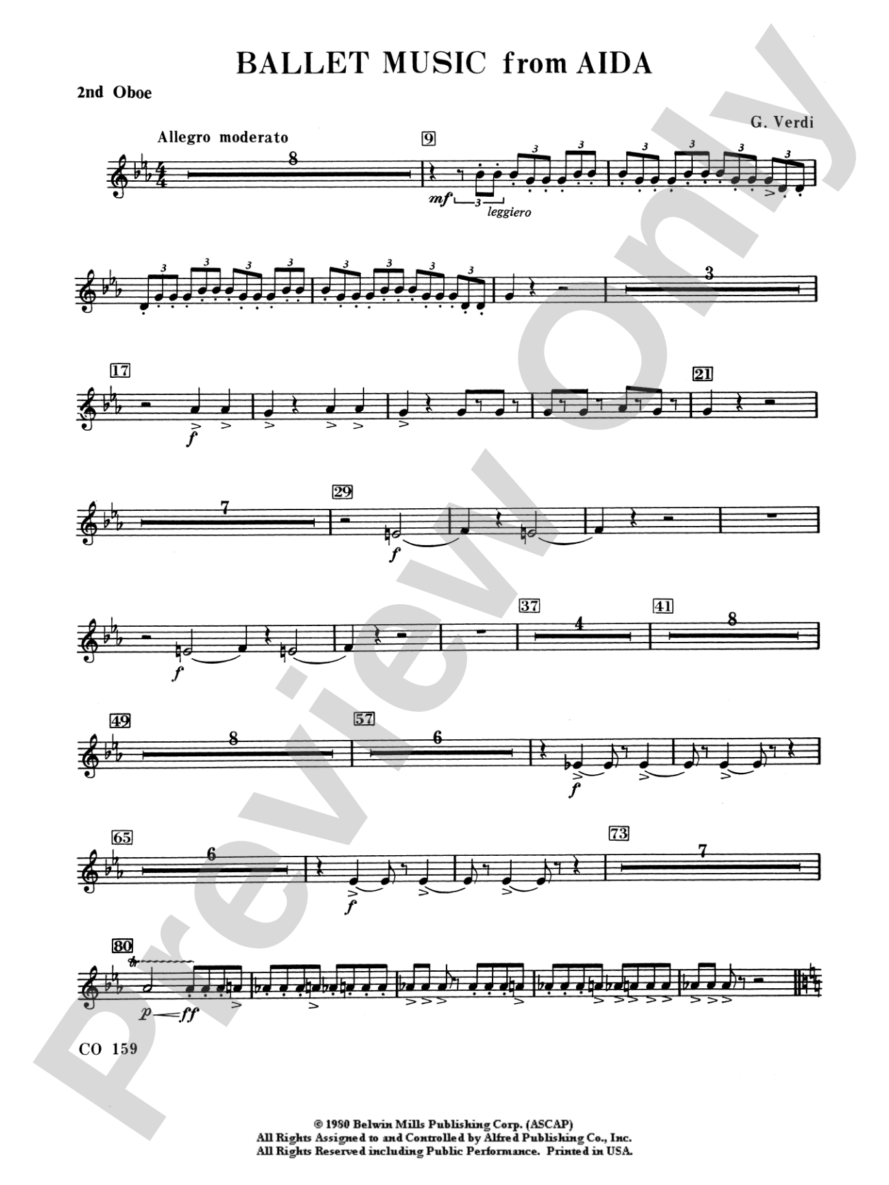 Ballet Music from Aïda: 2nd Oboe
