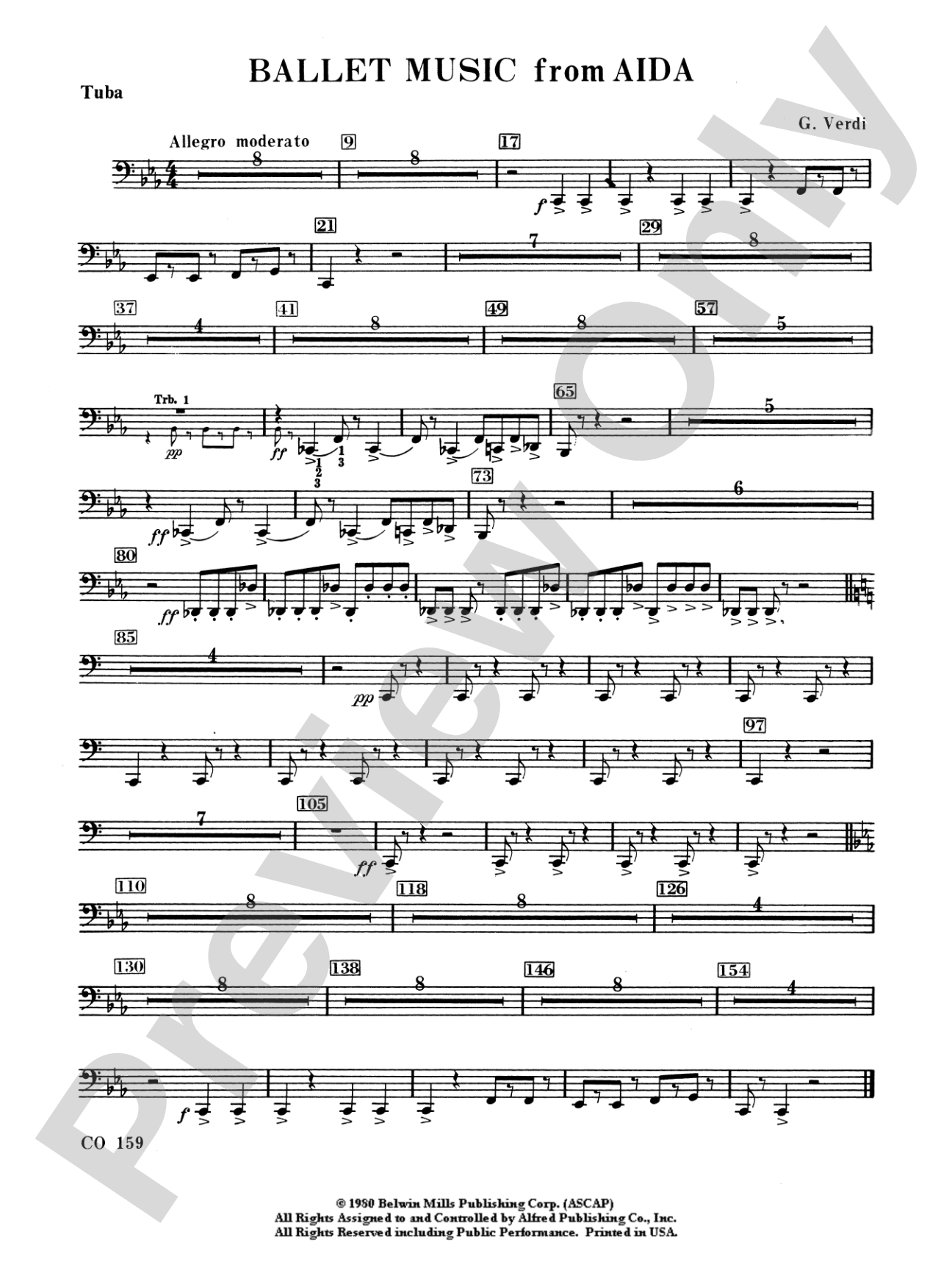 Ballet Music from Aïda: Tuba